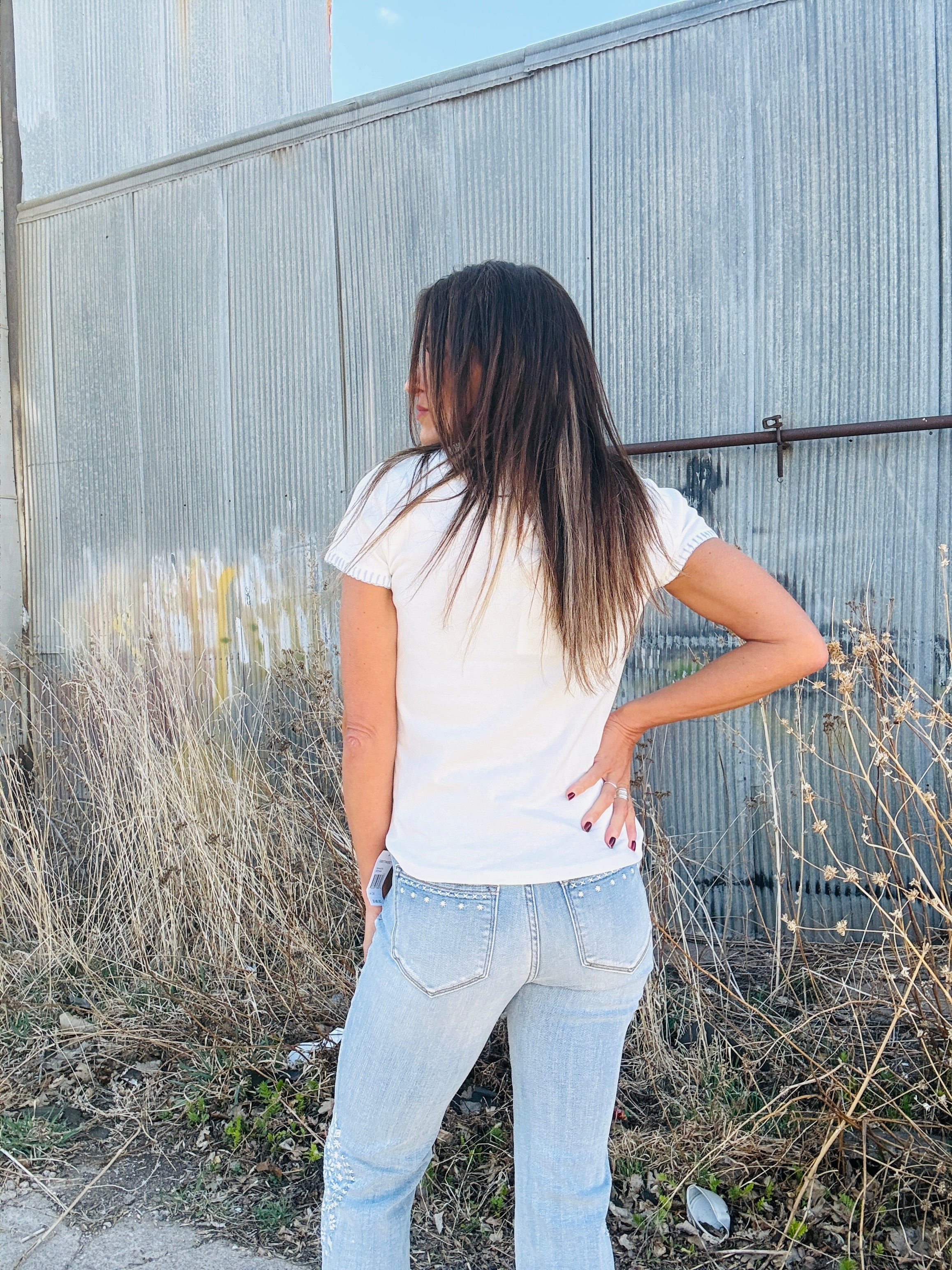 Dylan Brooks Blanket Stitch Tee