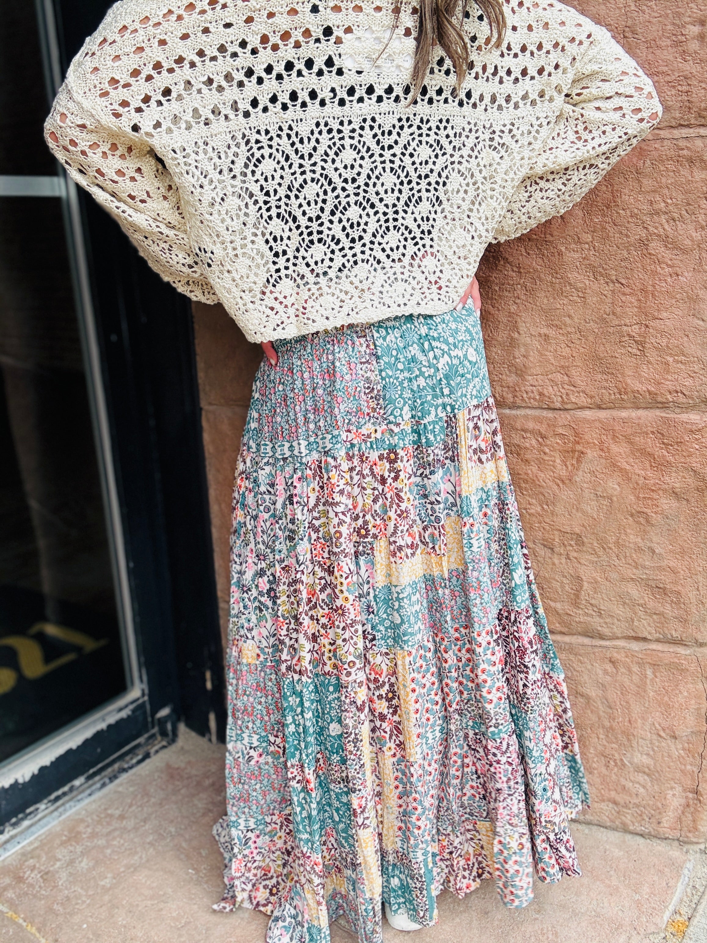 Patchwork Tiered Skirt