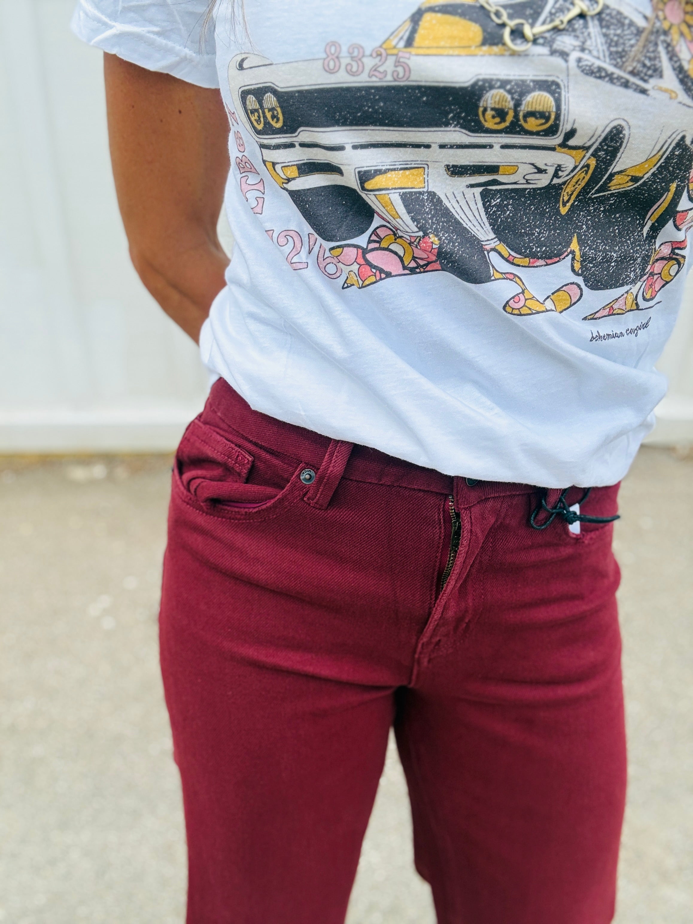 MICA HR Burgundy Wide Leg