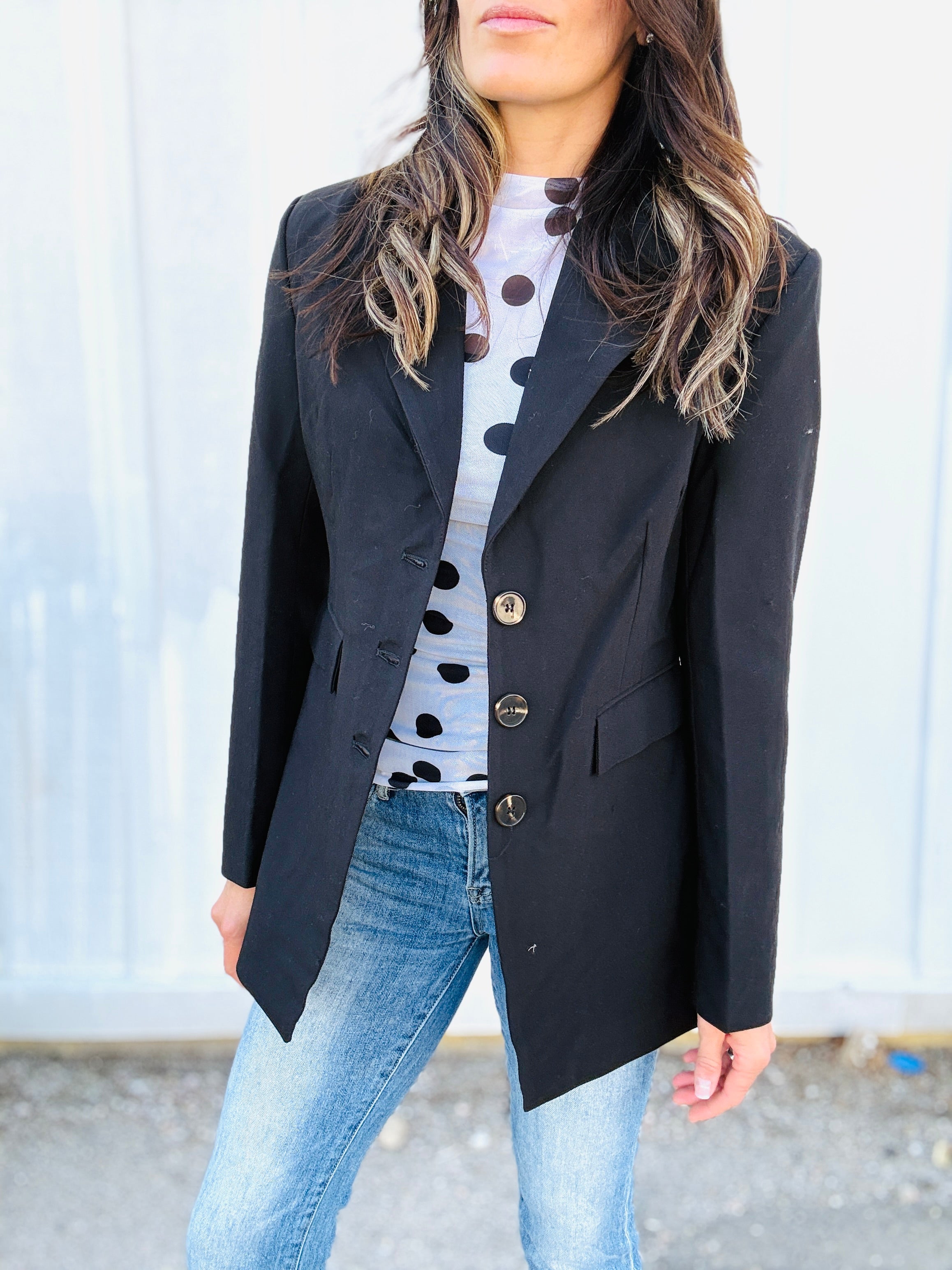 Dotty Long Sleeve Mock Neck