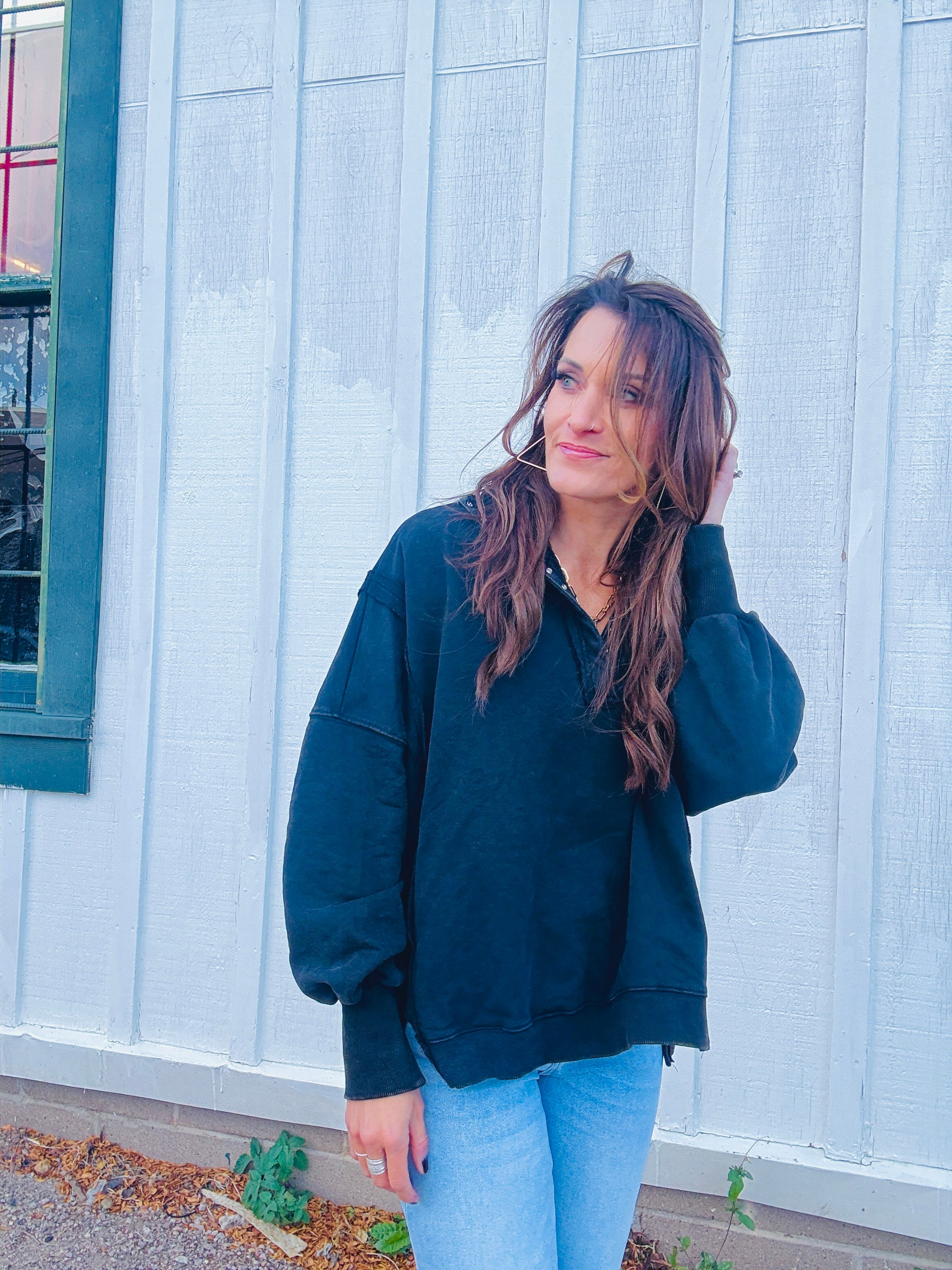 1/4 Button Up Pullover