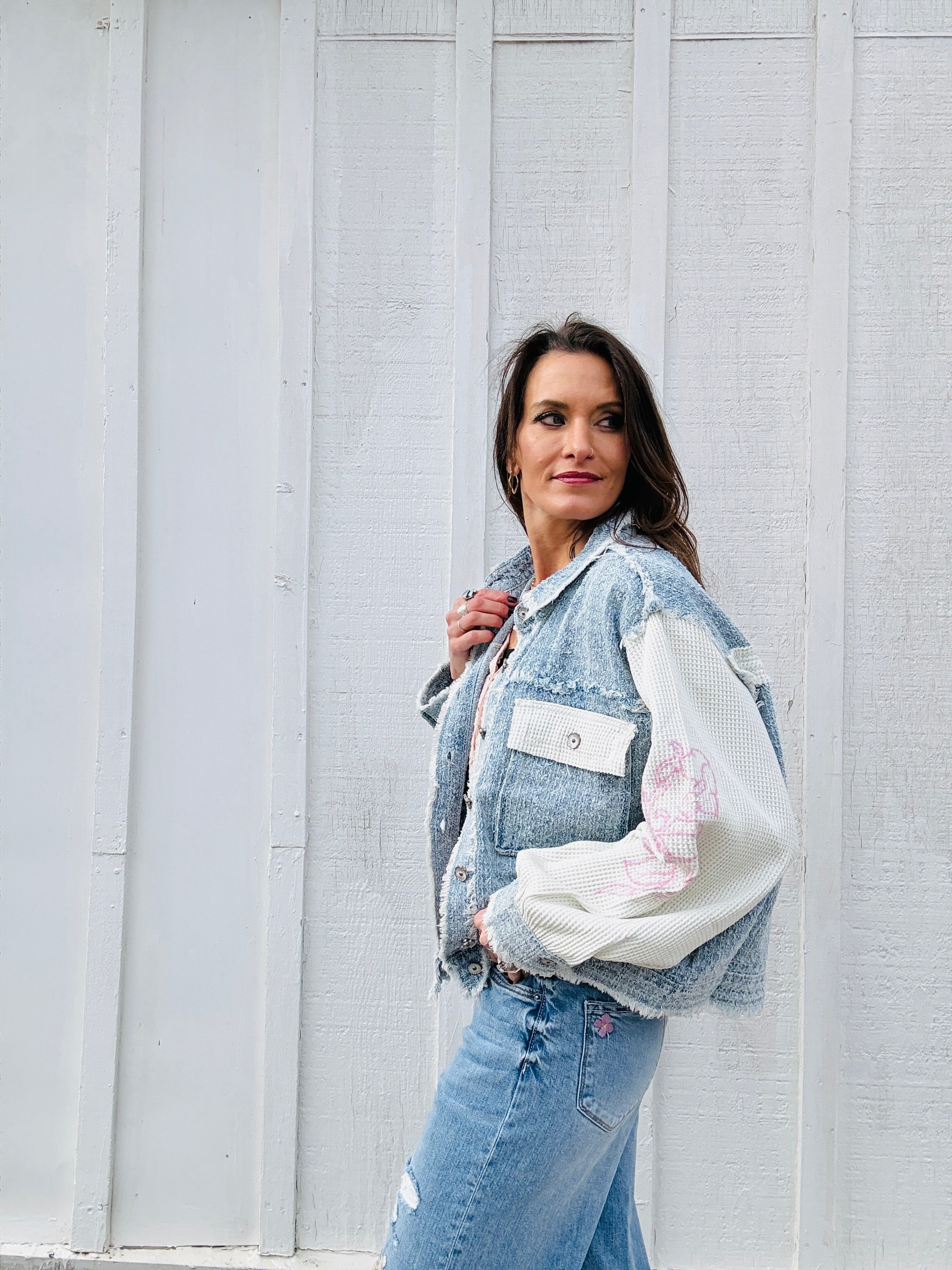 Denim & Floral Jacket
