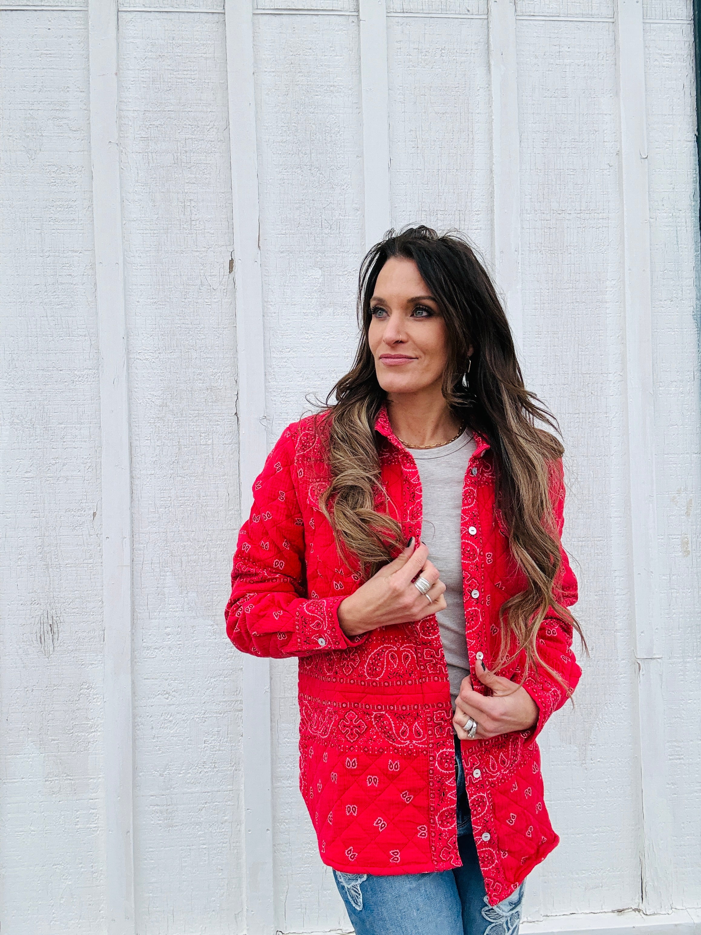 Shannon Passero Bandana Quilt Shacket