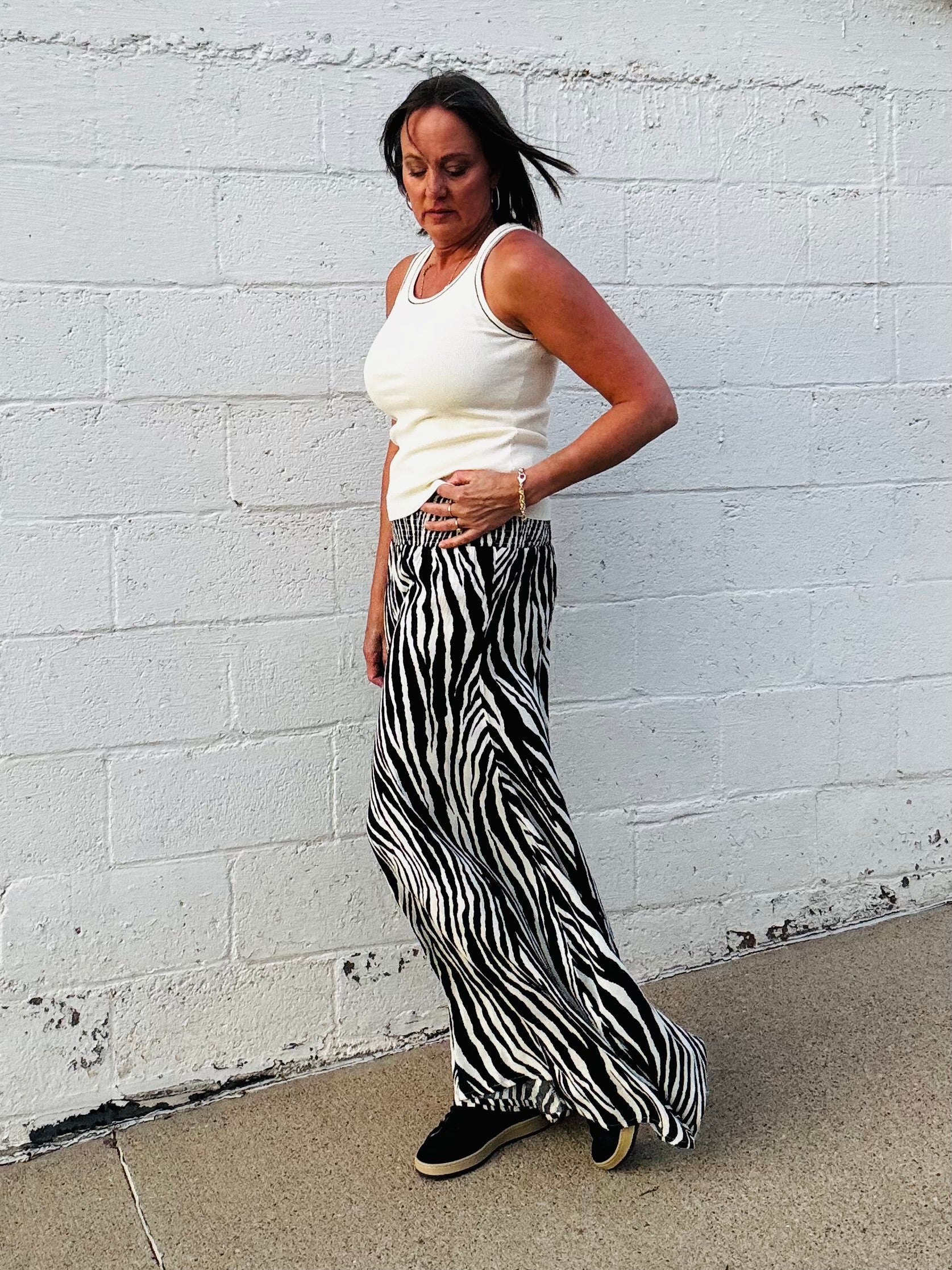 Elan Zebra Palazzo Pant