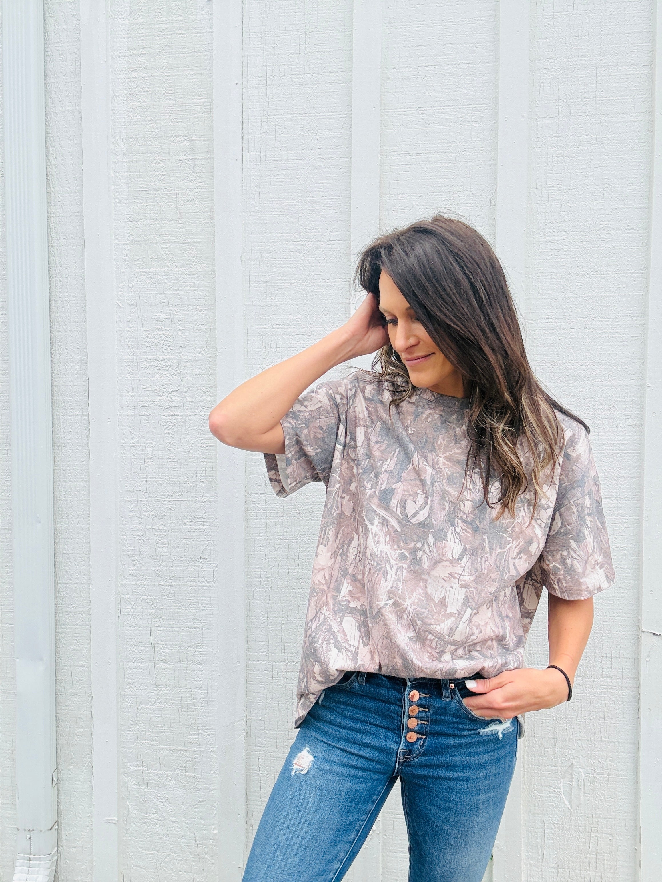Birdie Camo Oversized Tee