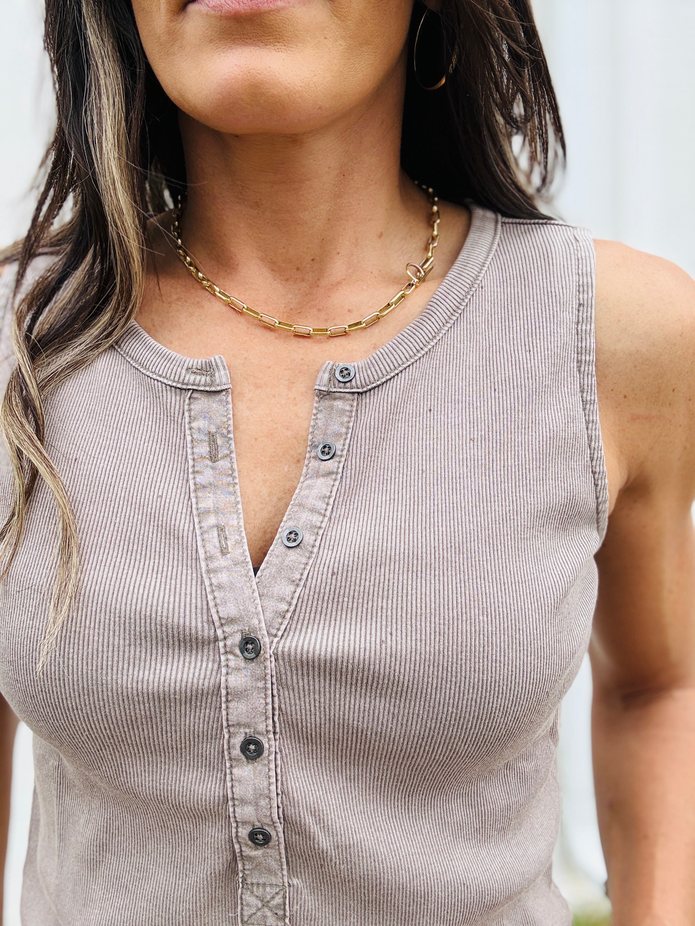 Dylan Rowan Rib Henley Tank