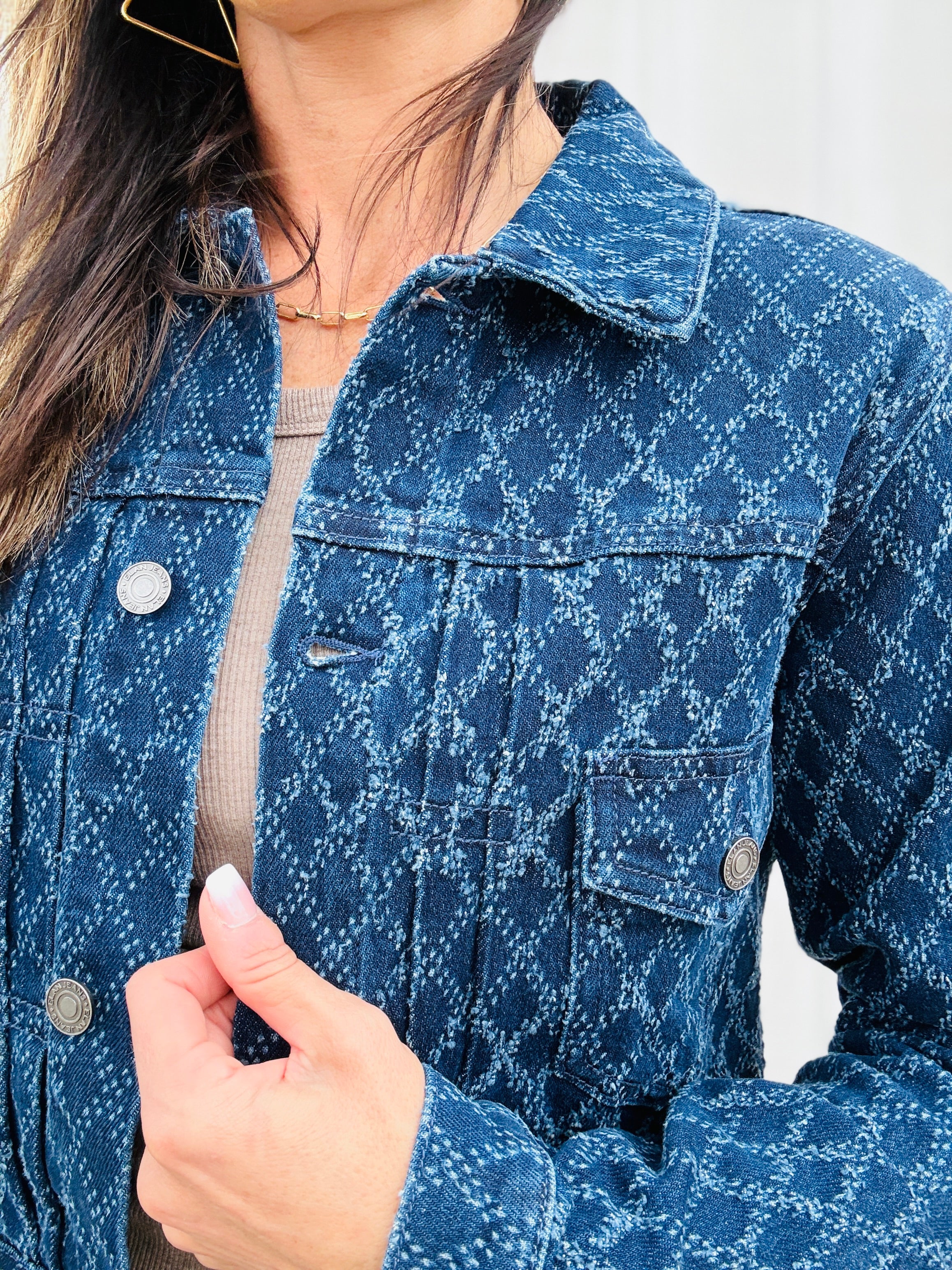 ELAN Jacquard Denim Jacket