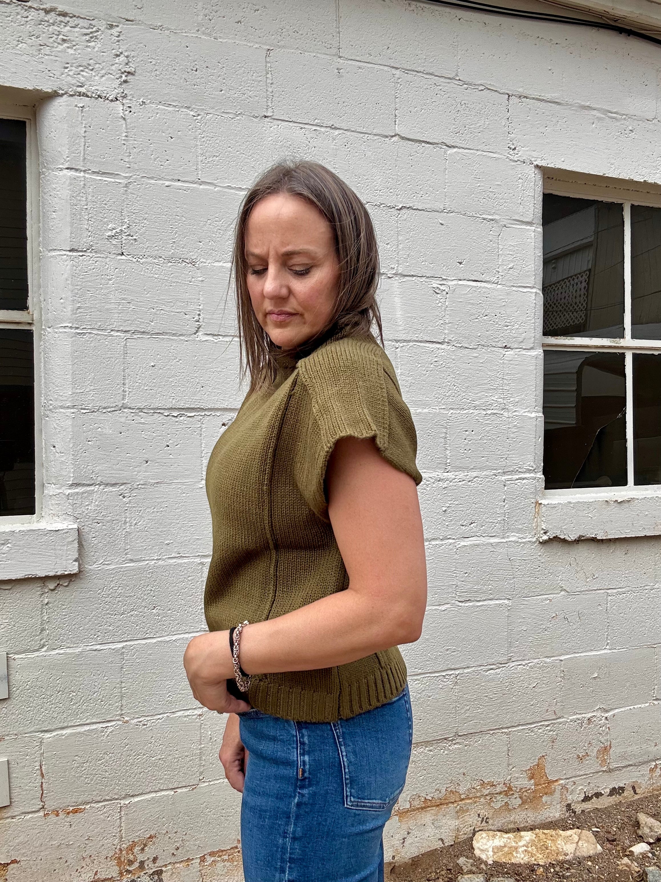 ELAN Laurel Ribbed Knit Top