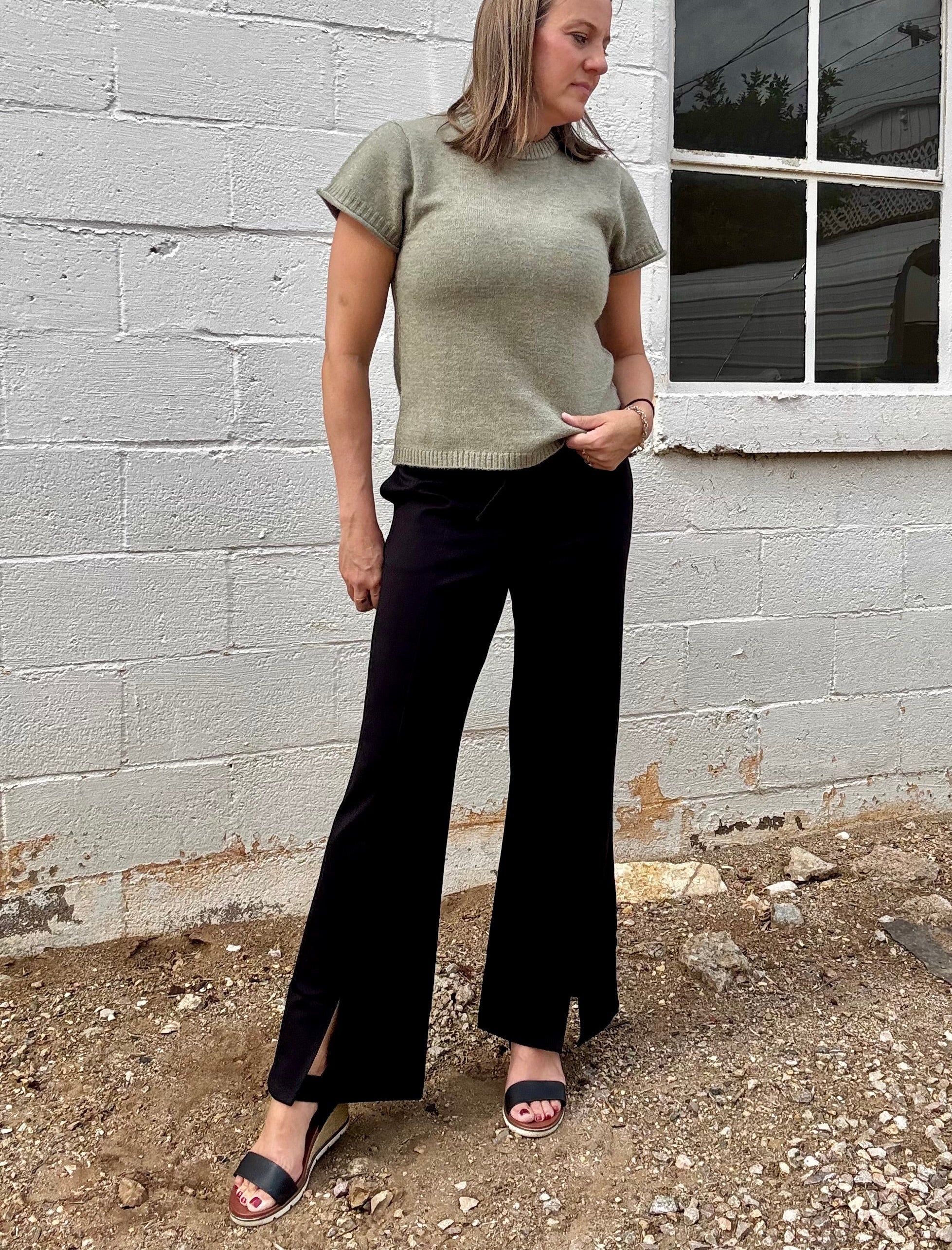 ELAN Hadley Split-Hem Pants