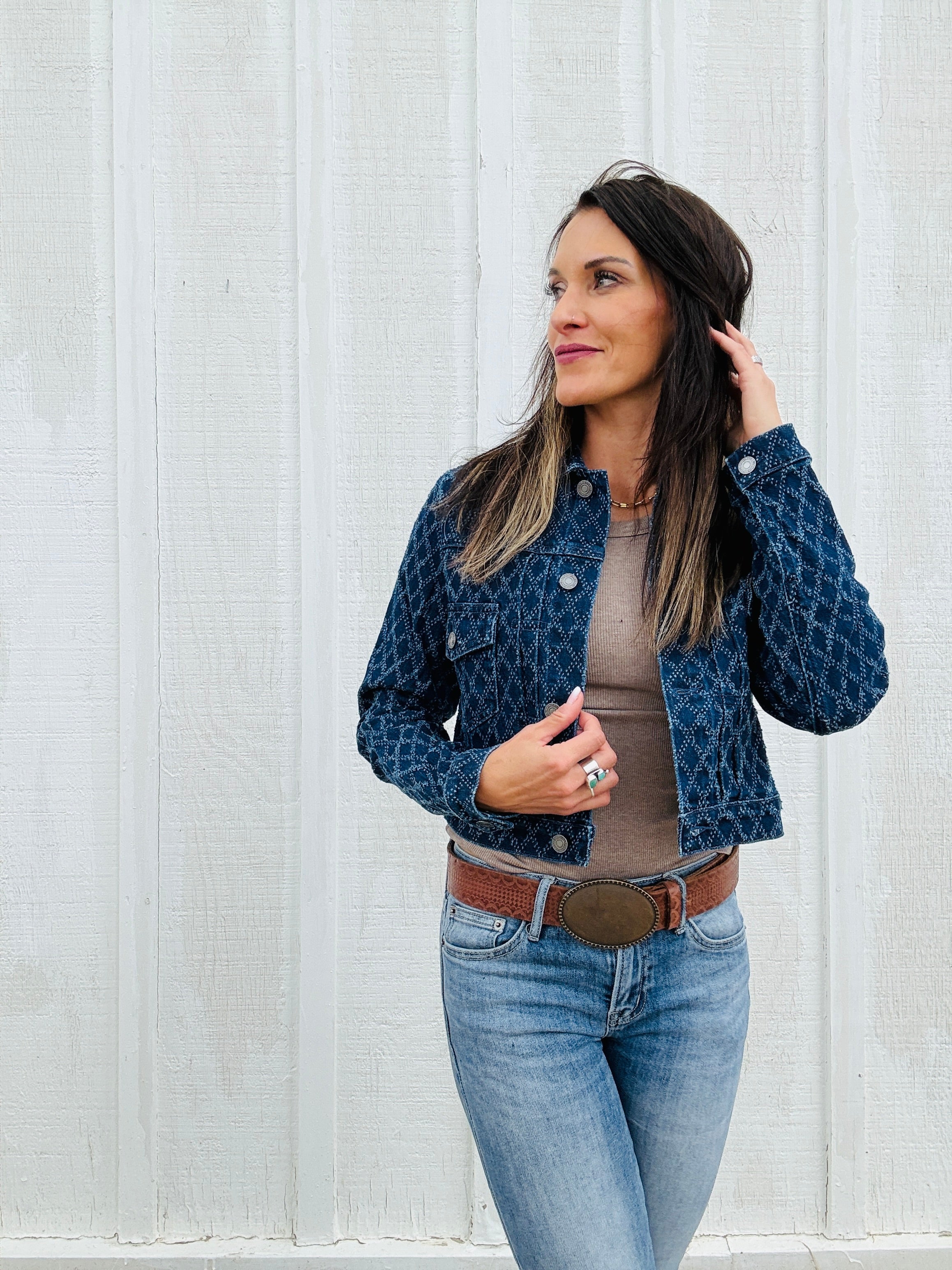 ELAN Jacquard Denim Jacket