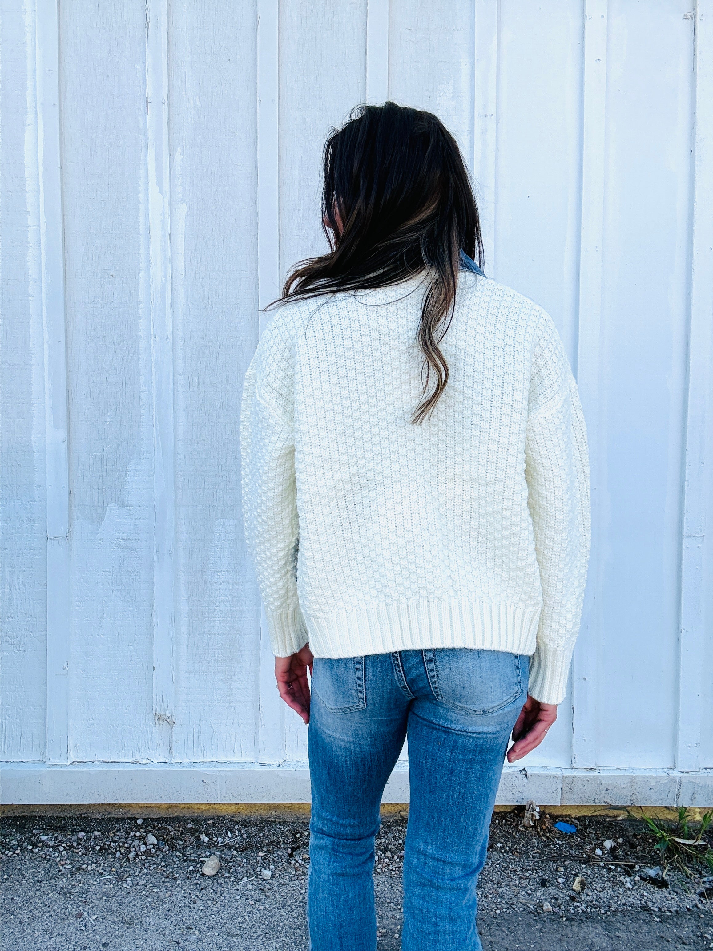 Denim & Knit Cardigan