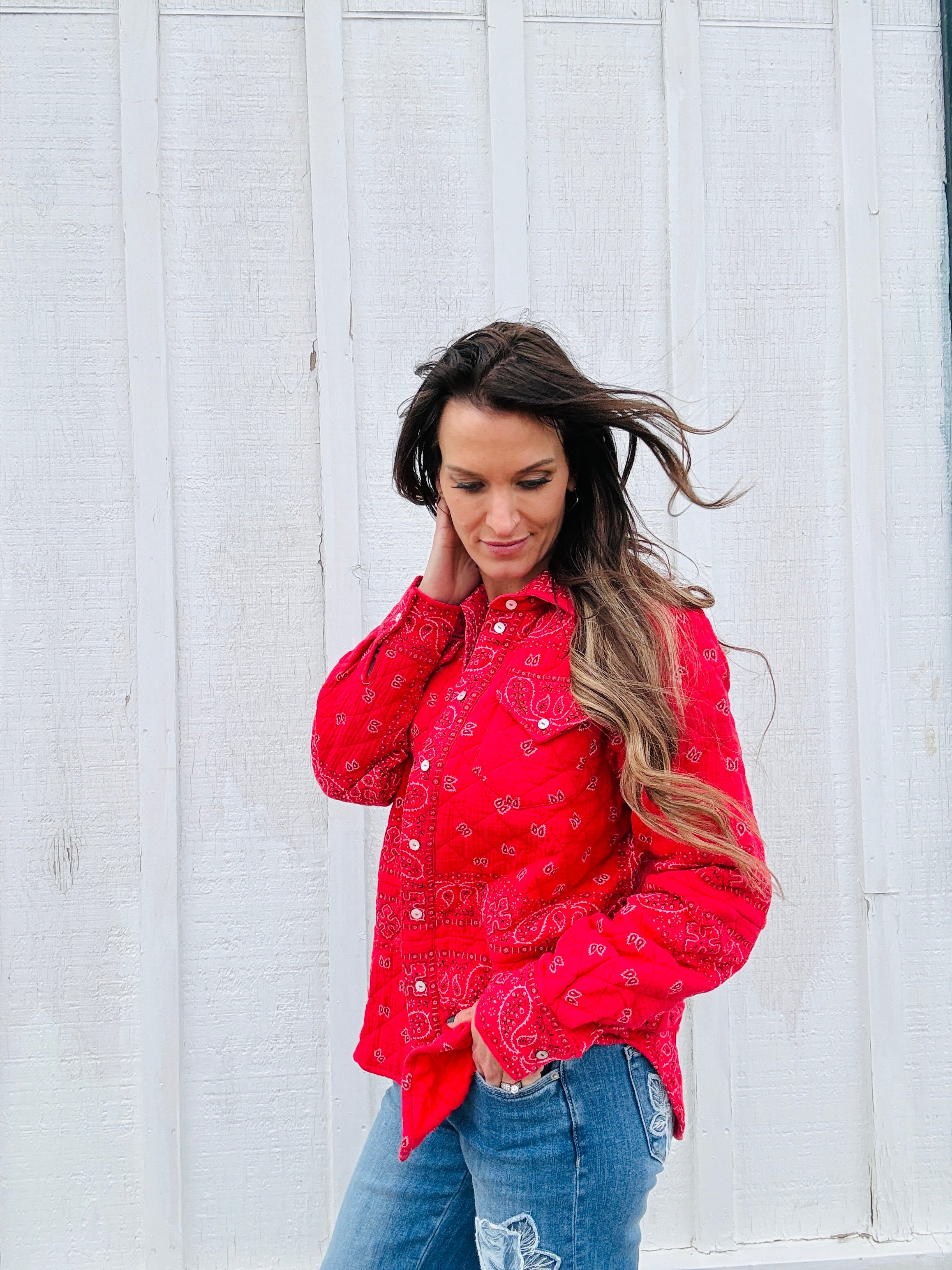 Shannon Passero Bandana Quilt Shacket