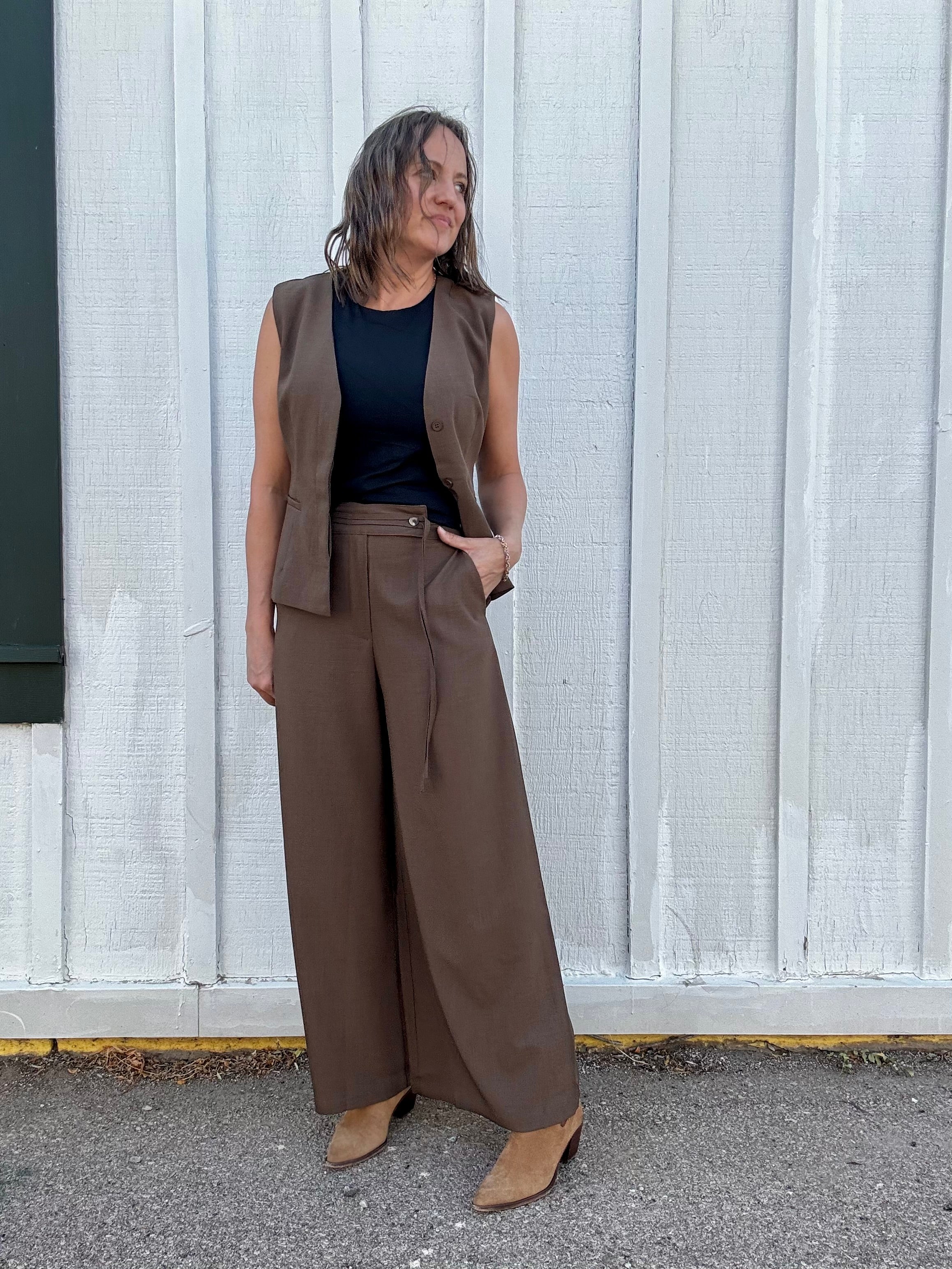 Princess Peplum Tie Vest