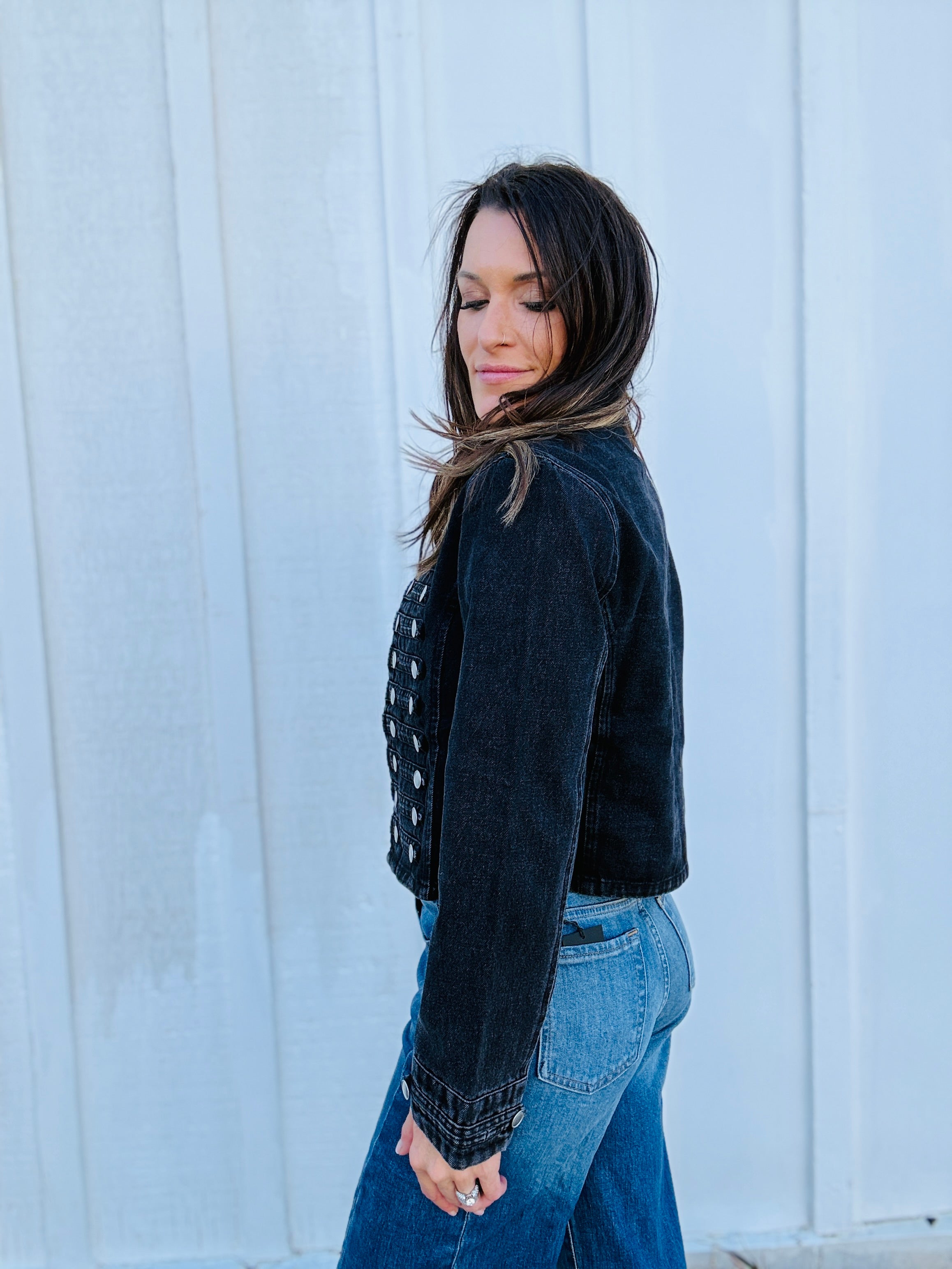 Jane Button Twill Jacket