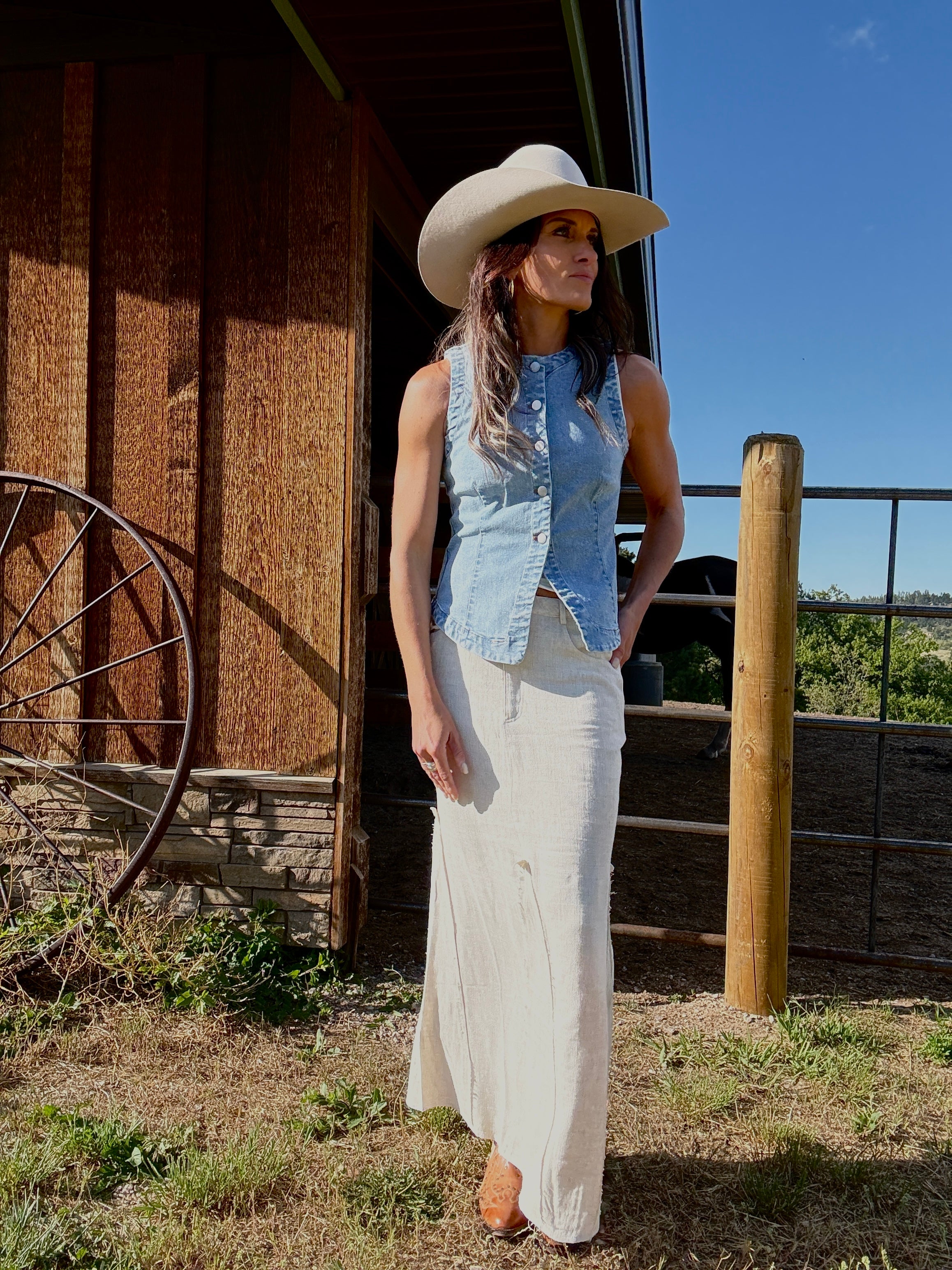 Linen Maxi Skirt
