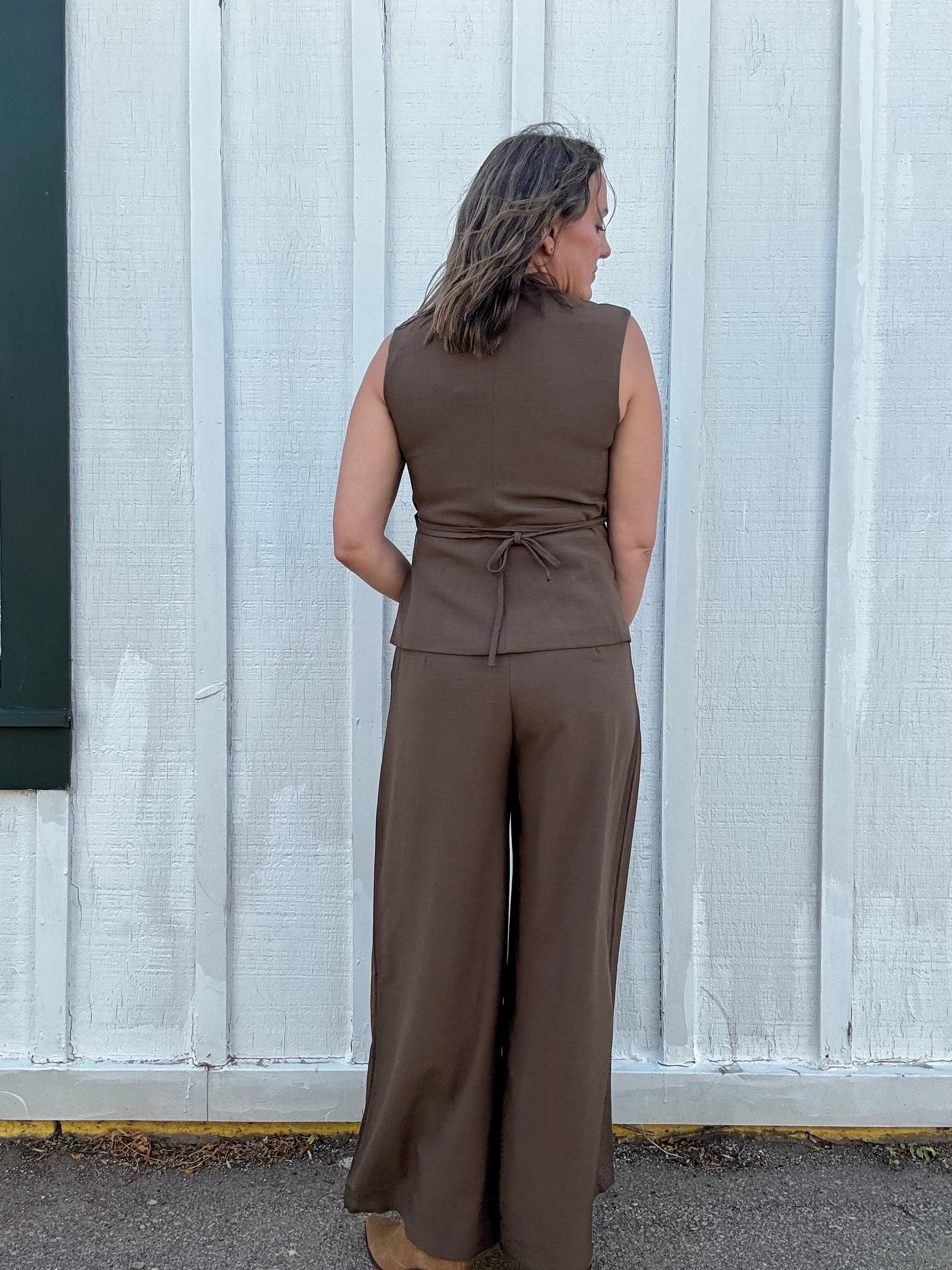 Princess Peplum Tie Vest