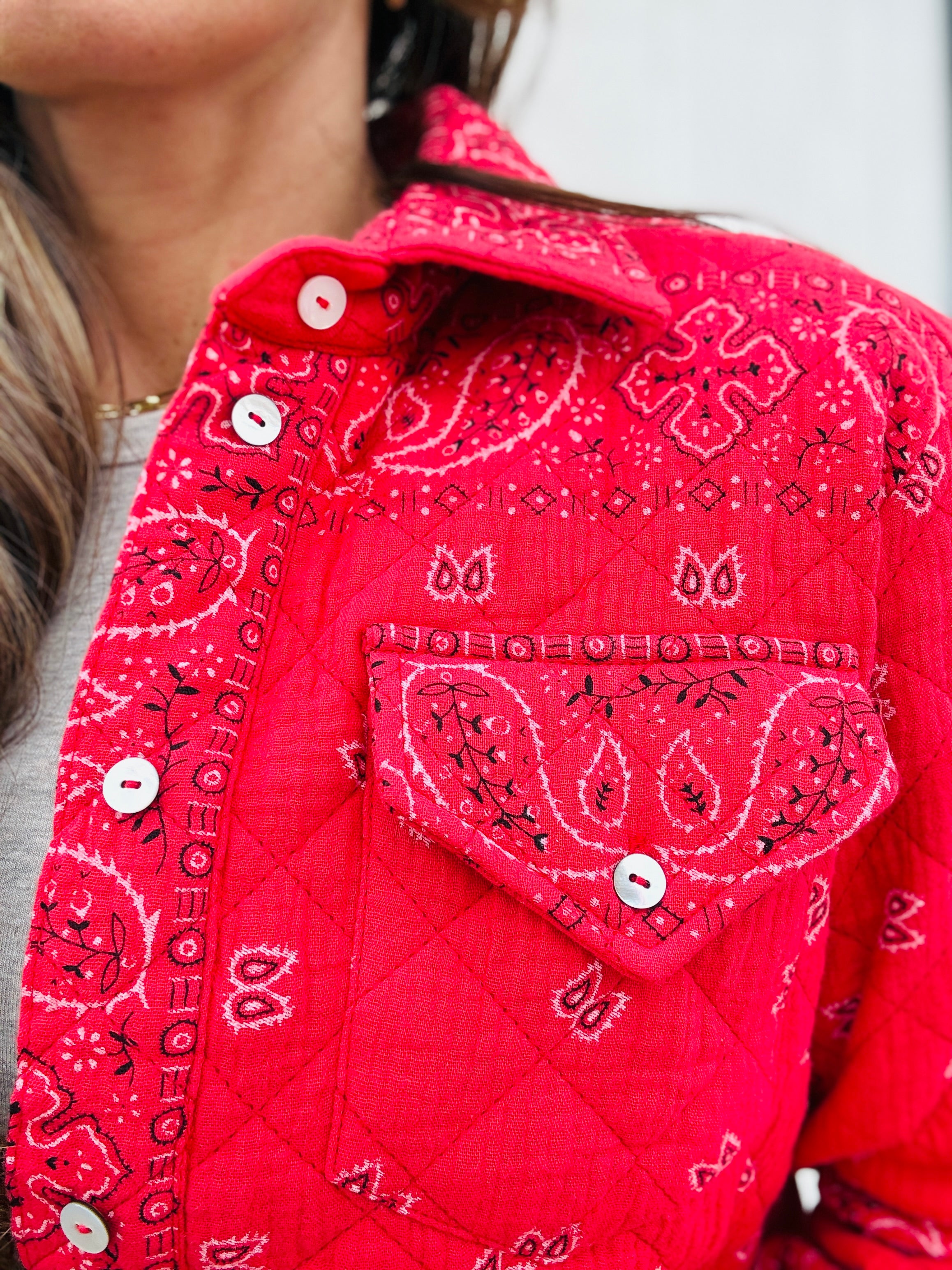 Shannon Passero Bandana Quilt Shacket