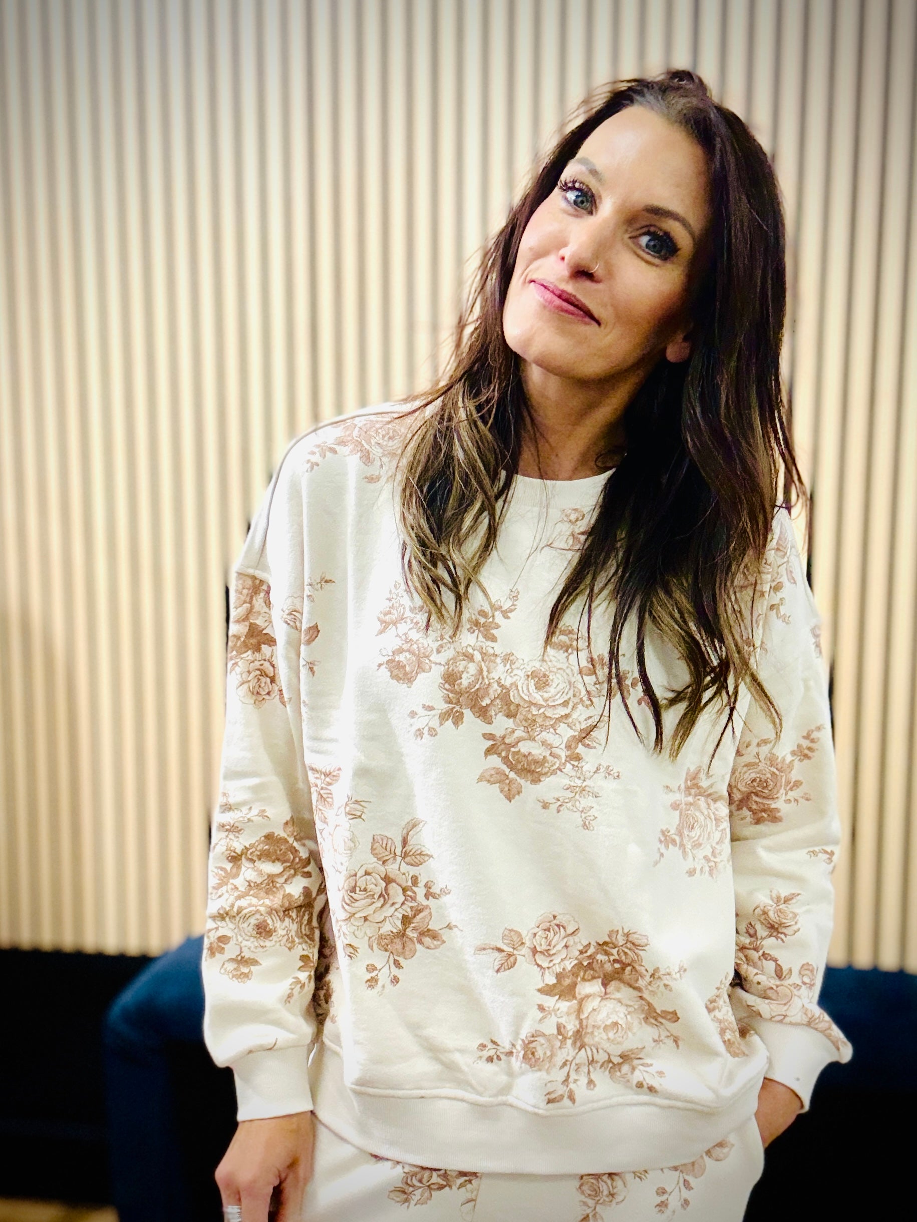 Floral Toile Lounge Top