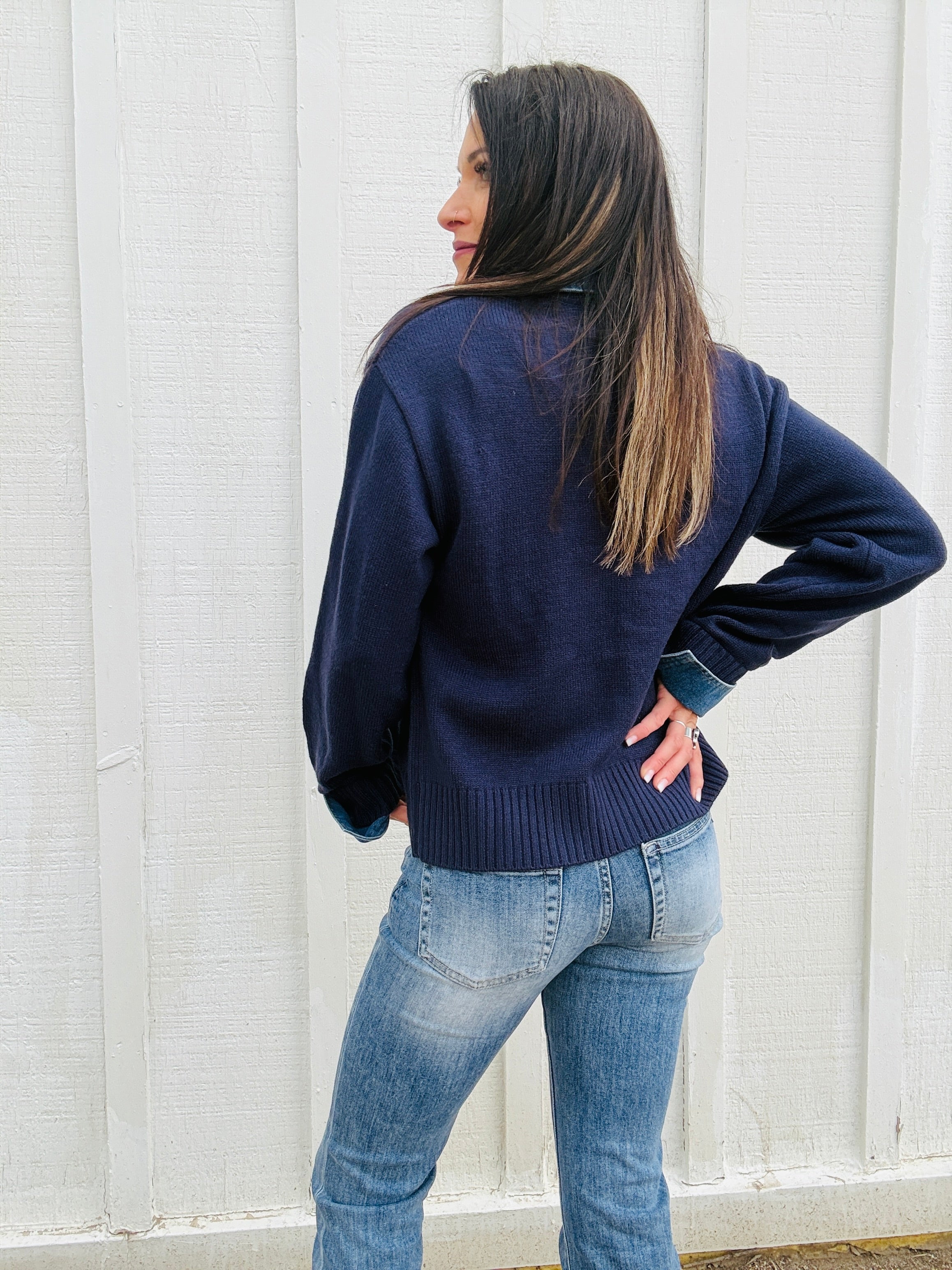 ELAN Delaney Layered Sweater