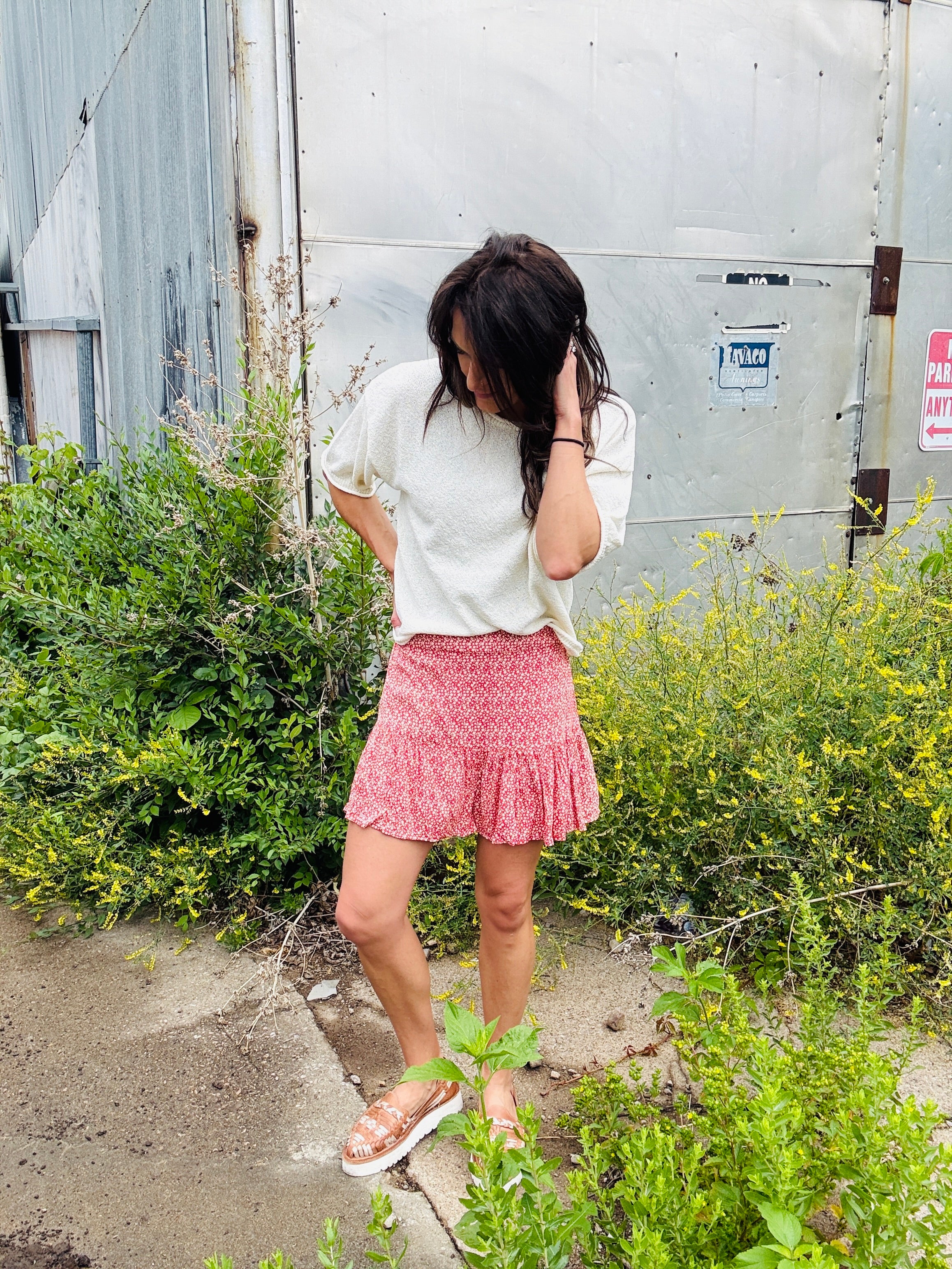 Ditsy Printed Skort