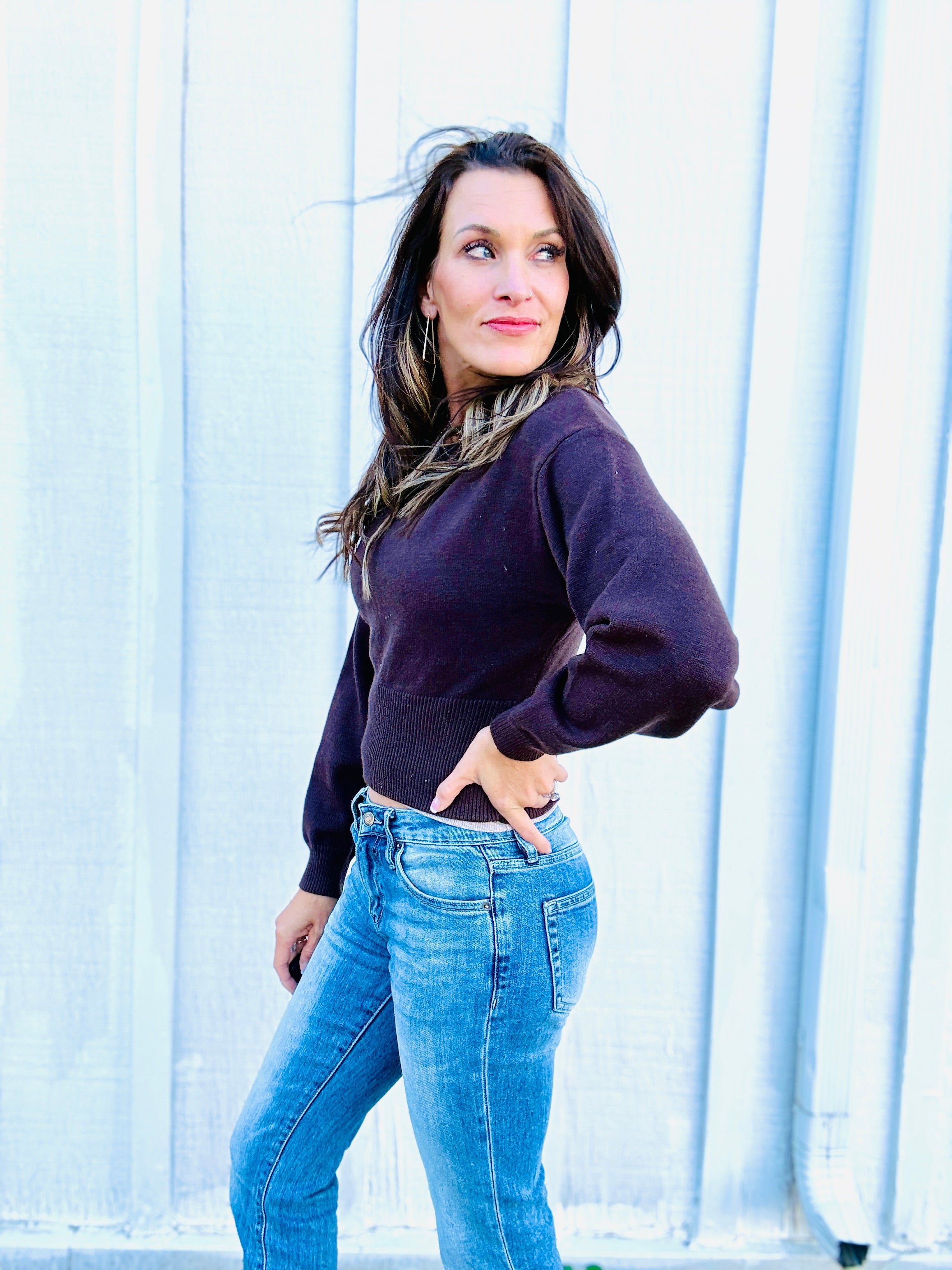 Classic Ribbed Knit Sweater
