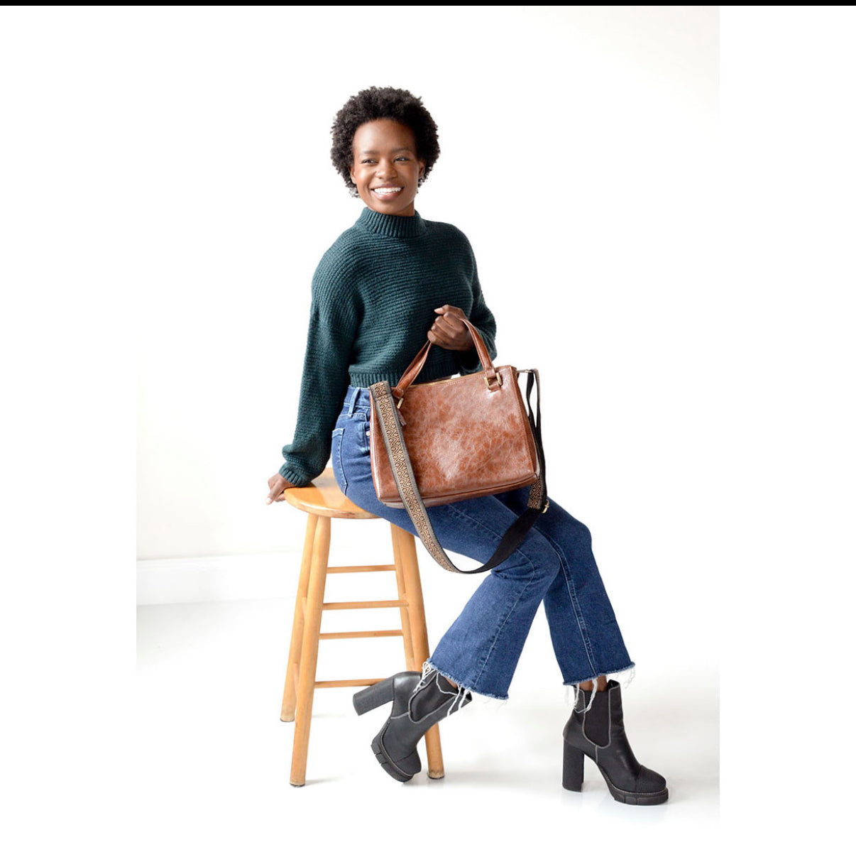 Shawna Triple Zip Satchel