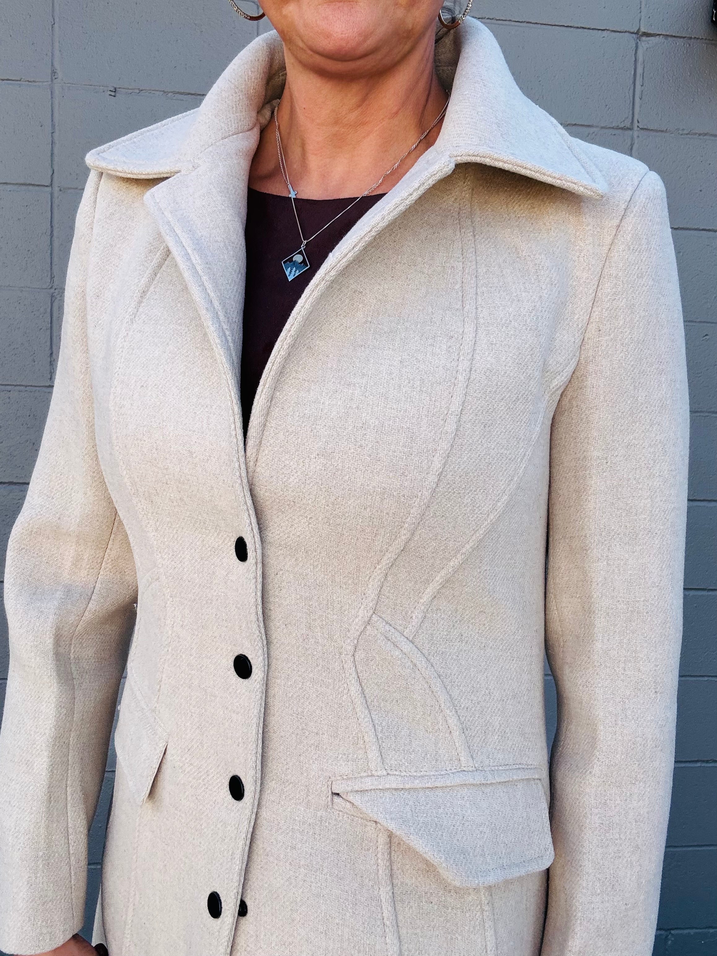 Tailored Button Front Peacoat