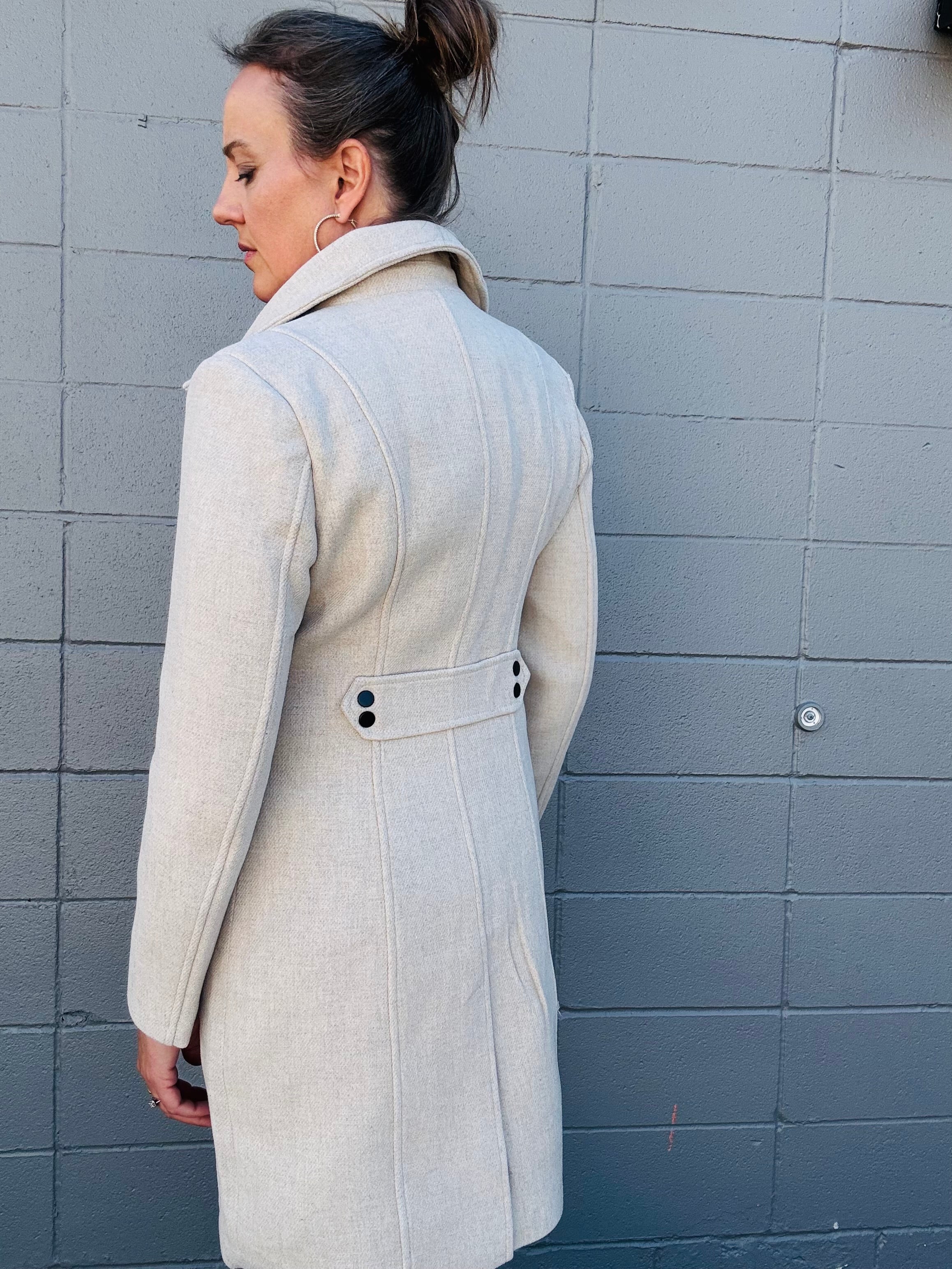 Tailored Button Front Peacoat