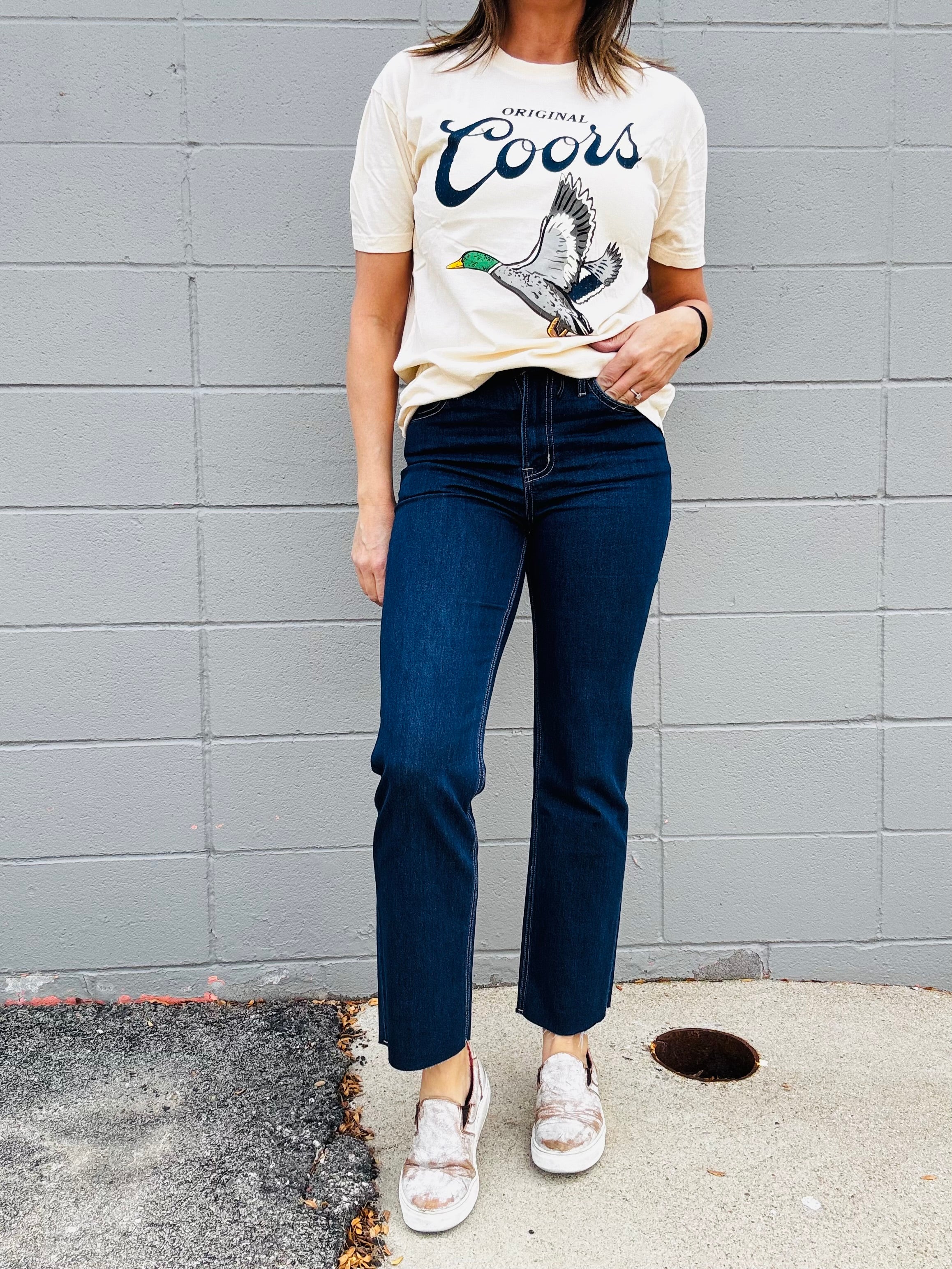 MICA HR Indigo Lurex Ankle Straight