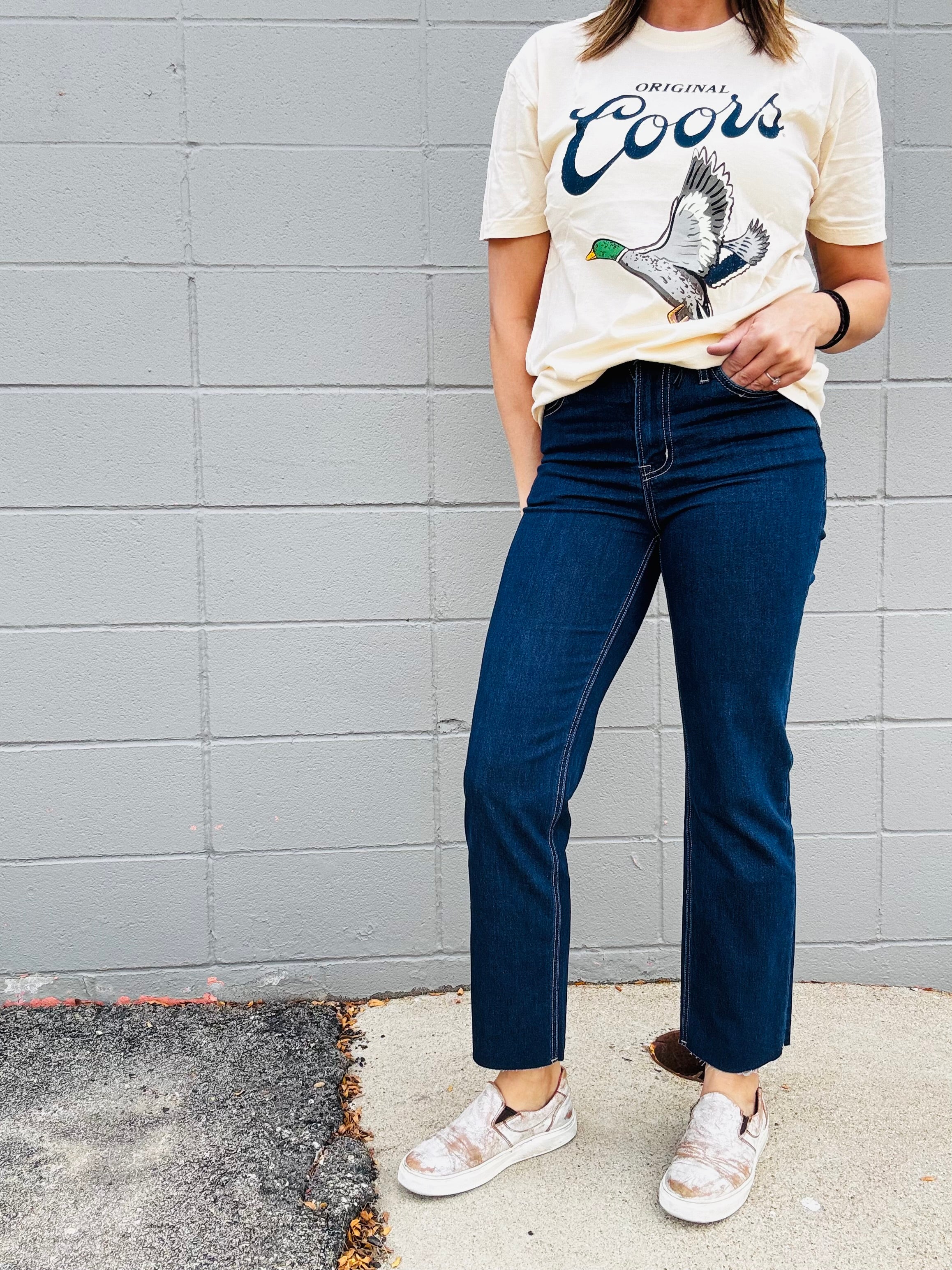 MICA HR Indigo Lurex Ankle Straight