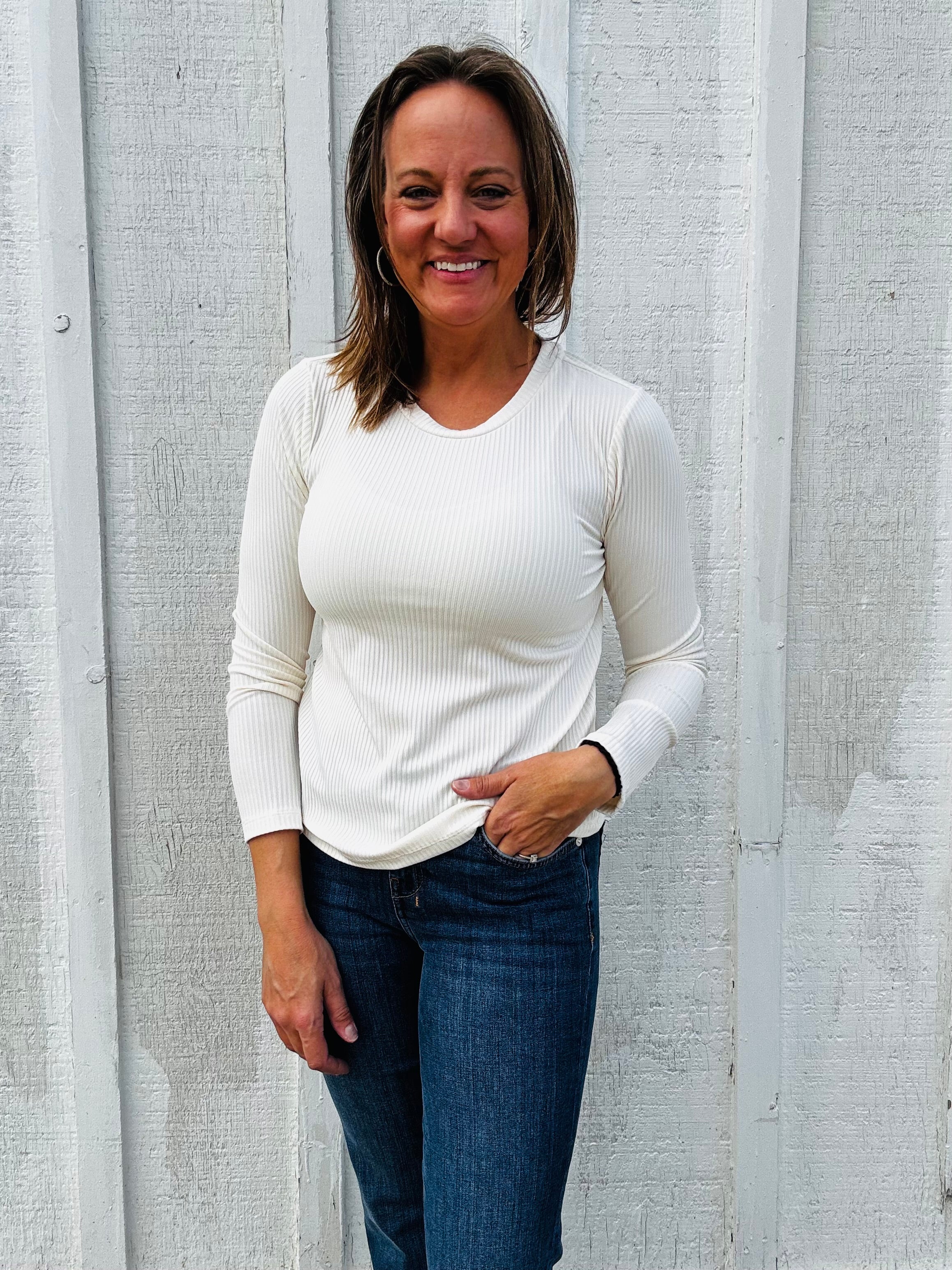 DYLAN Silky Rib Modern Tee