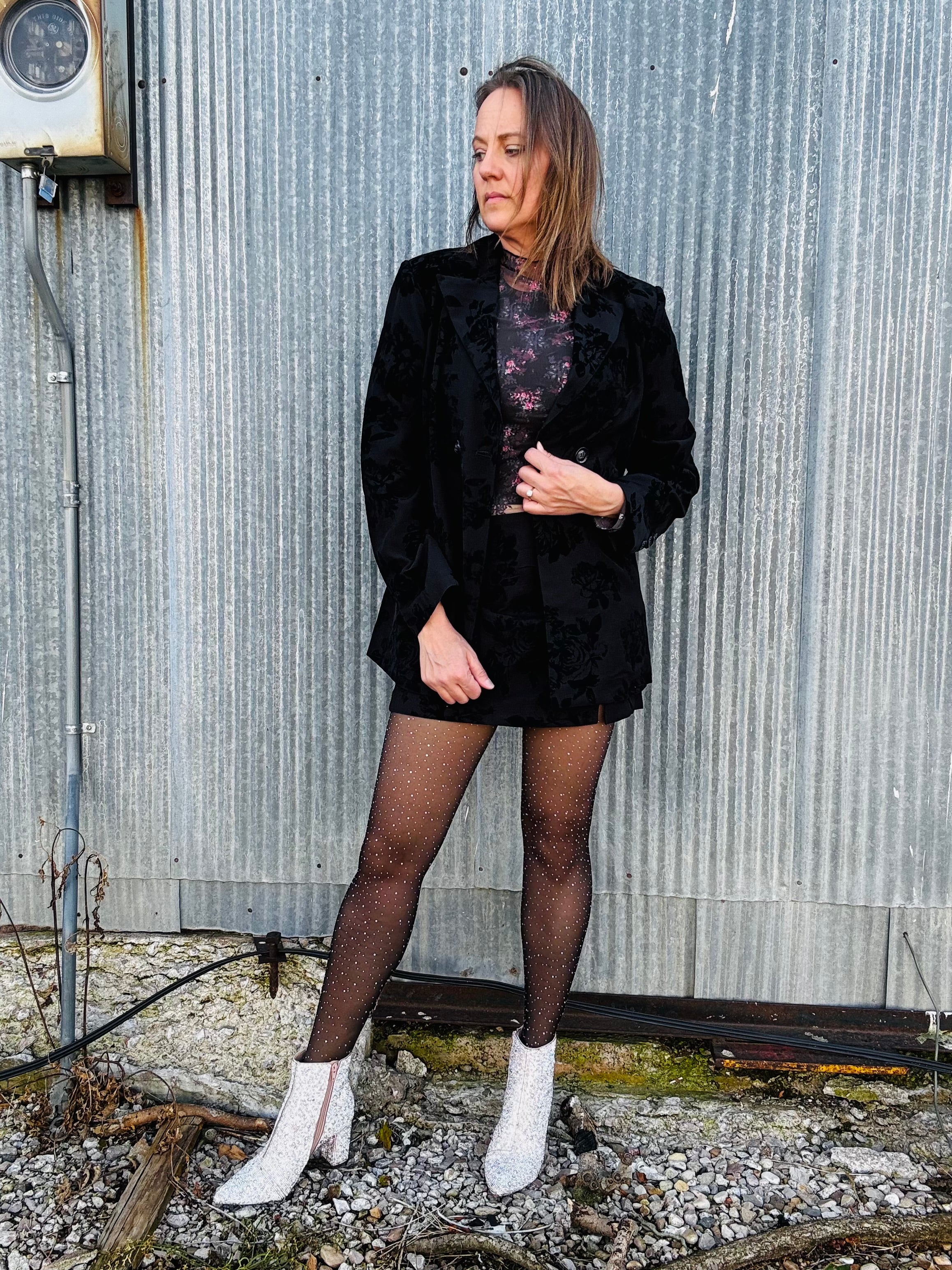 Velvet Rose Jacket/Short Set