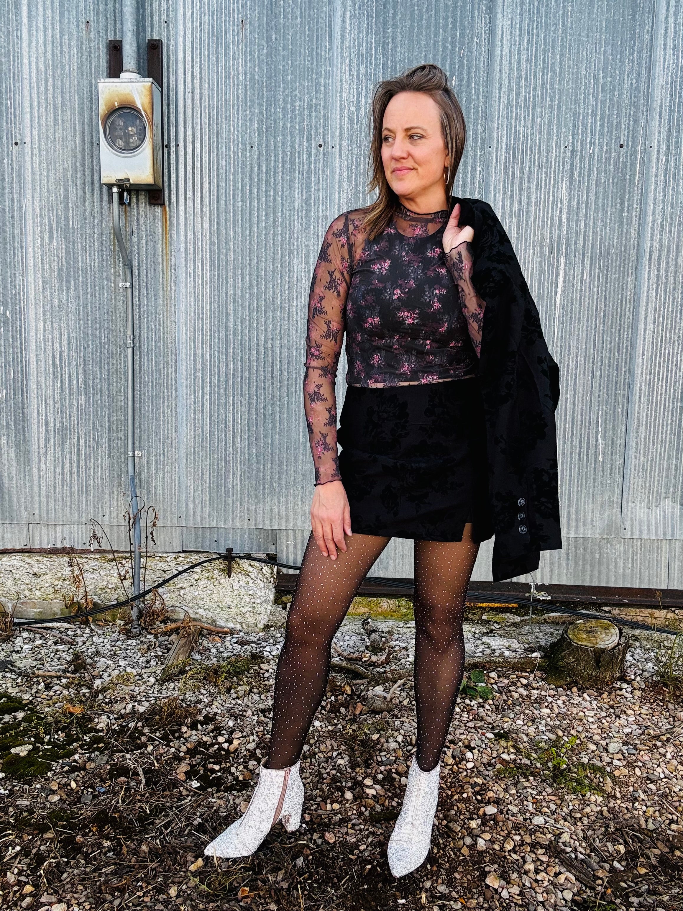 Velvet Rose Jacket/Short Set