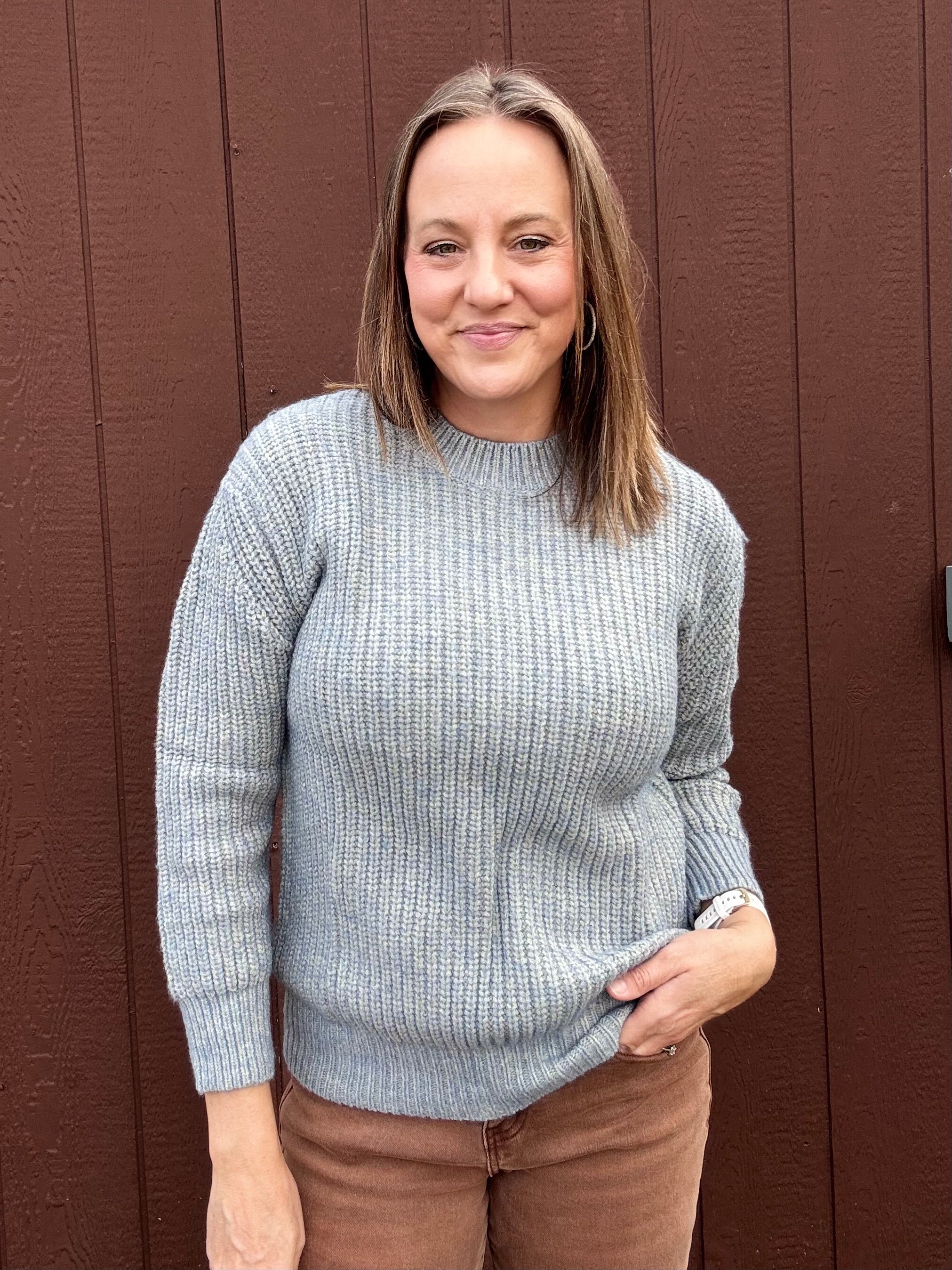 Two-toned Textured Sweater