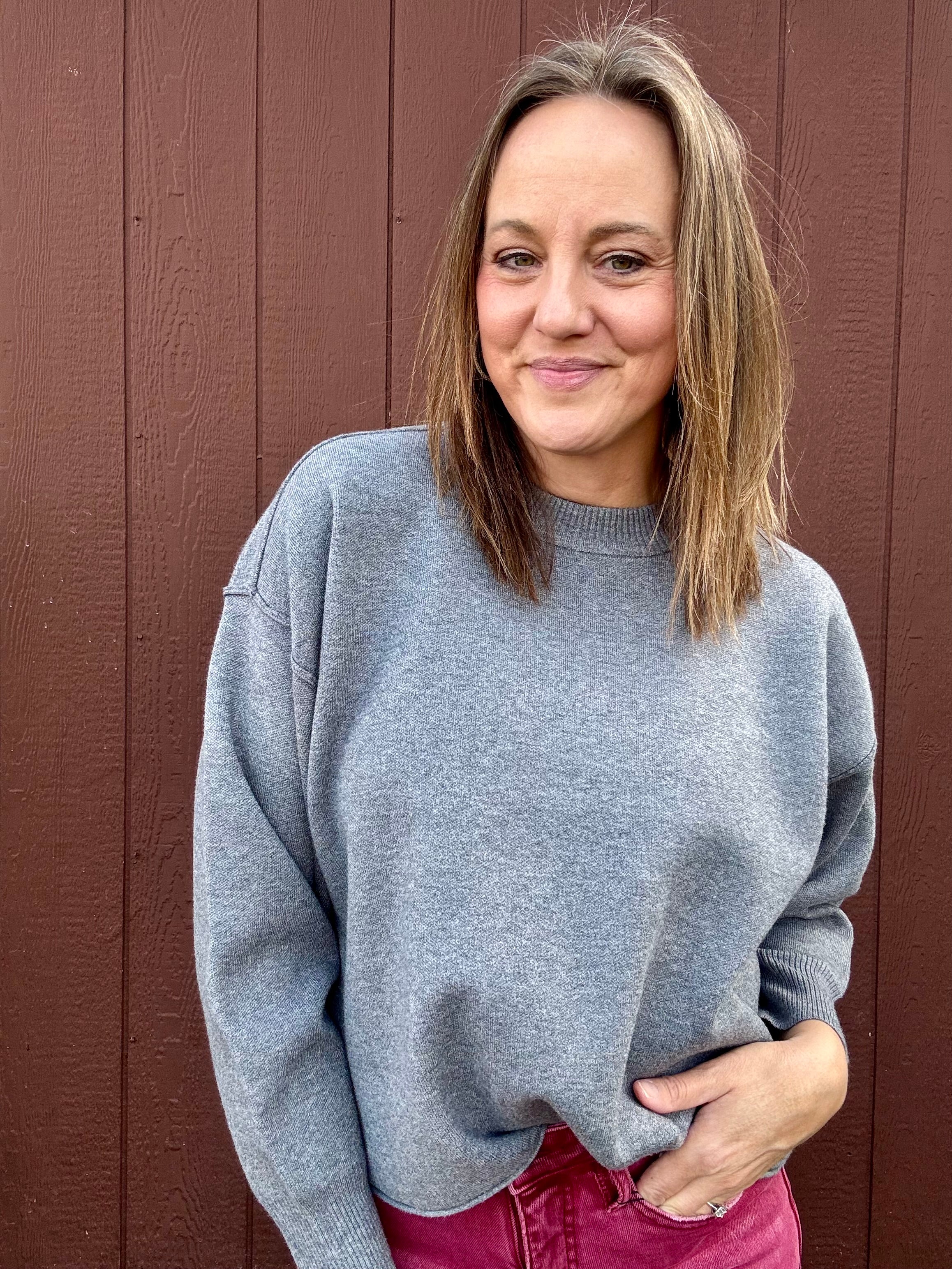 Knit Crew Neck Sweater