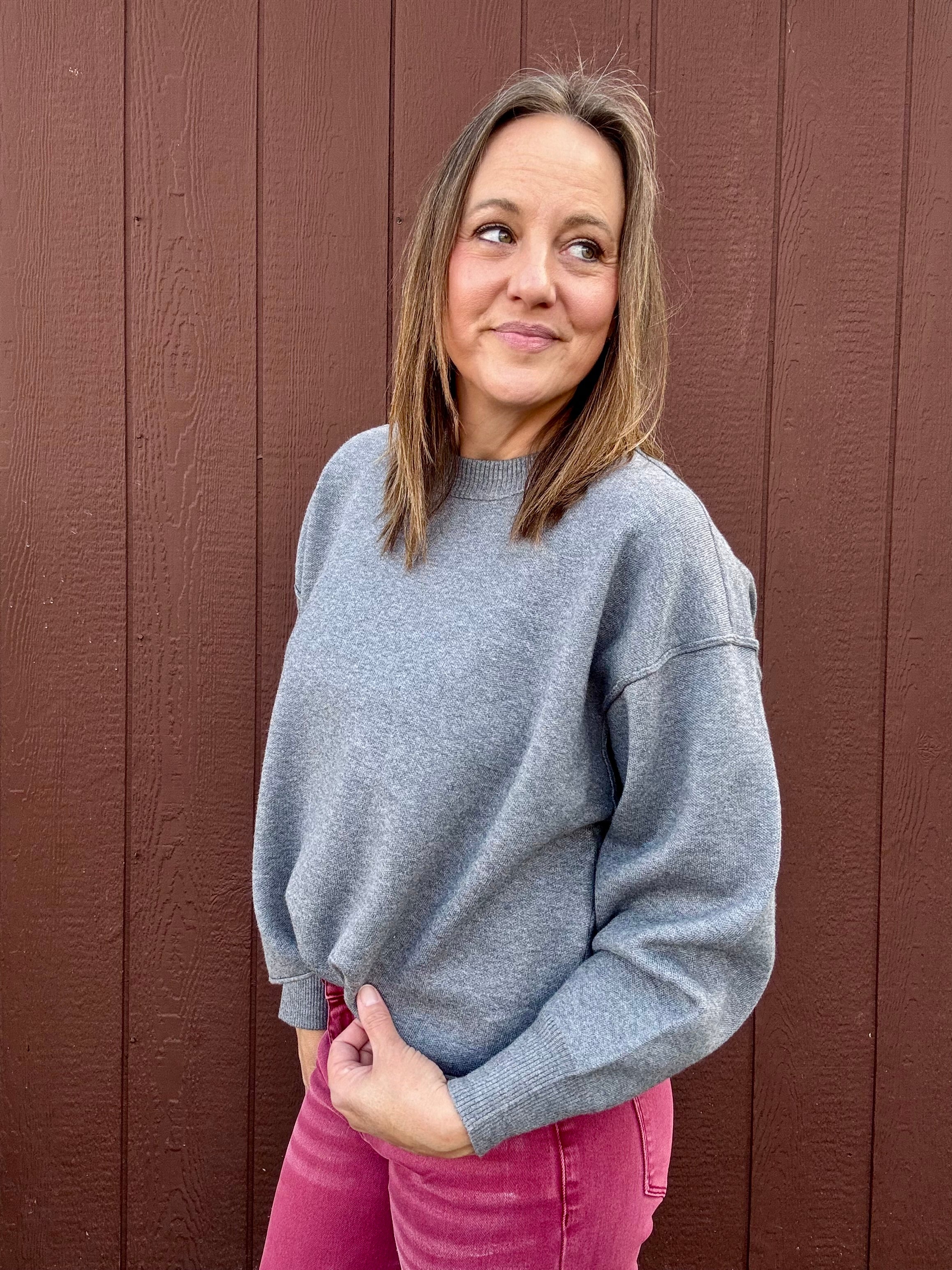 Knit Crew Neck Sweater