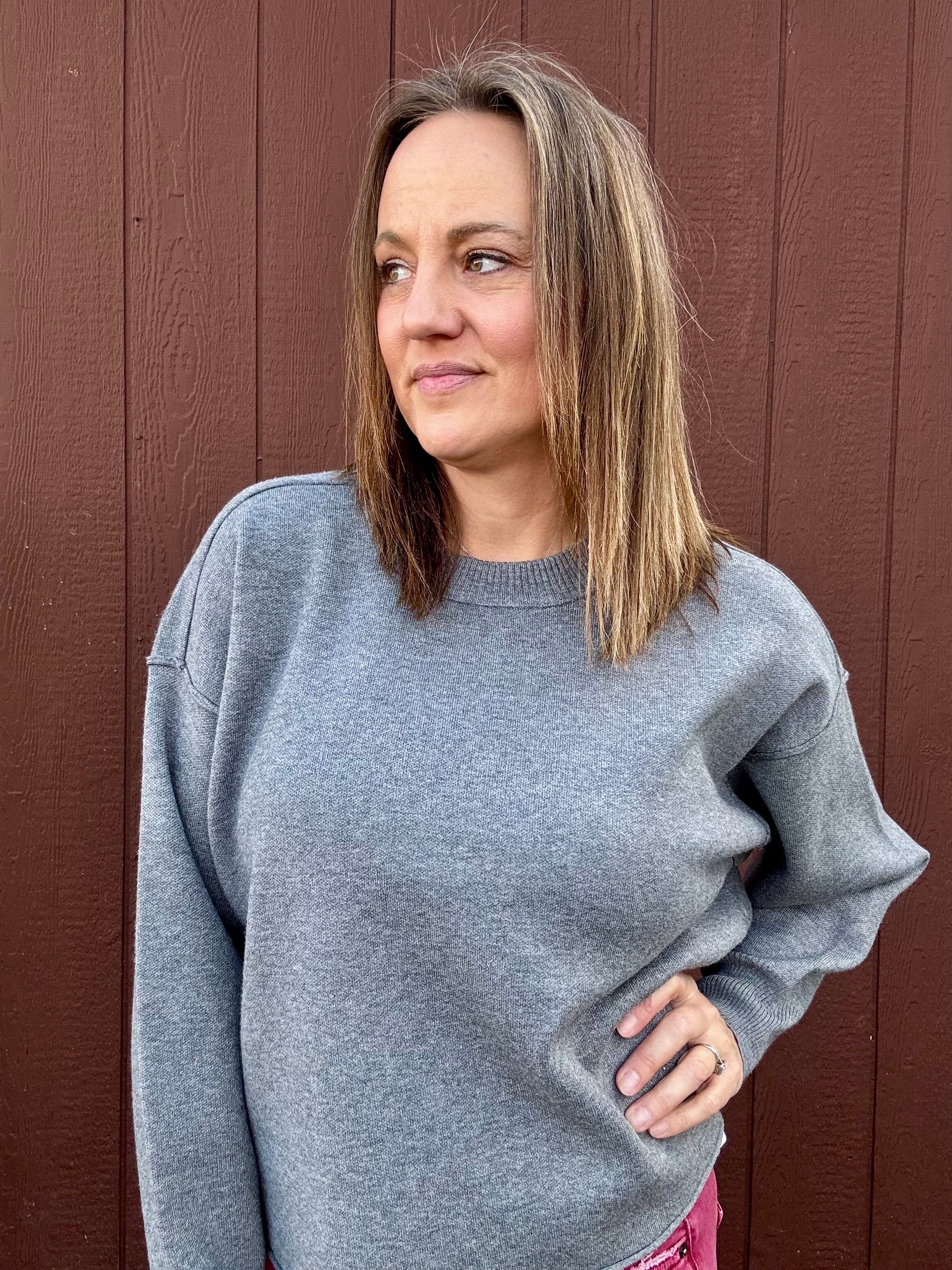 Knit Crew Neck Sweater