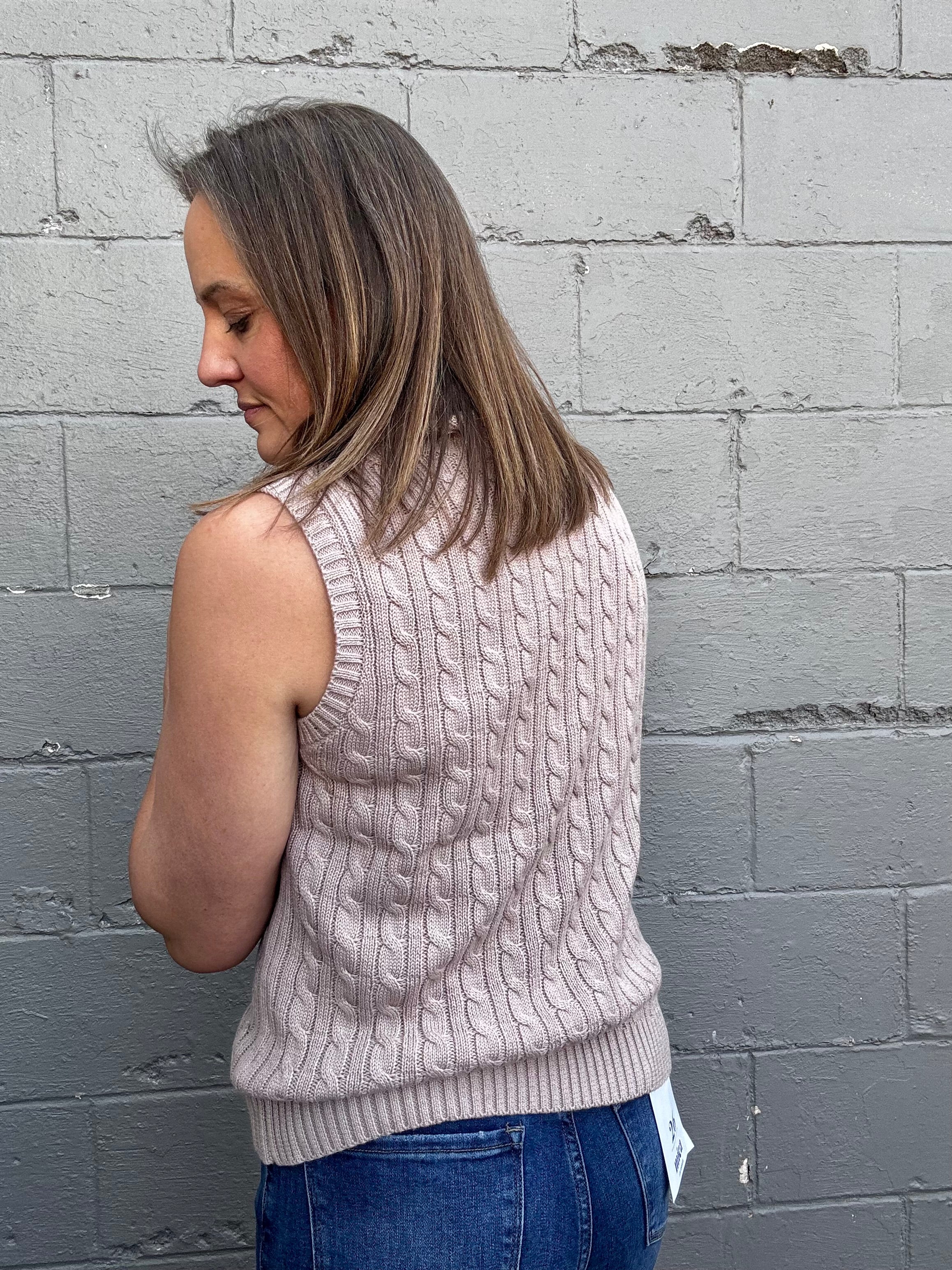 Sleeveless Turtleneck Sweater