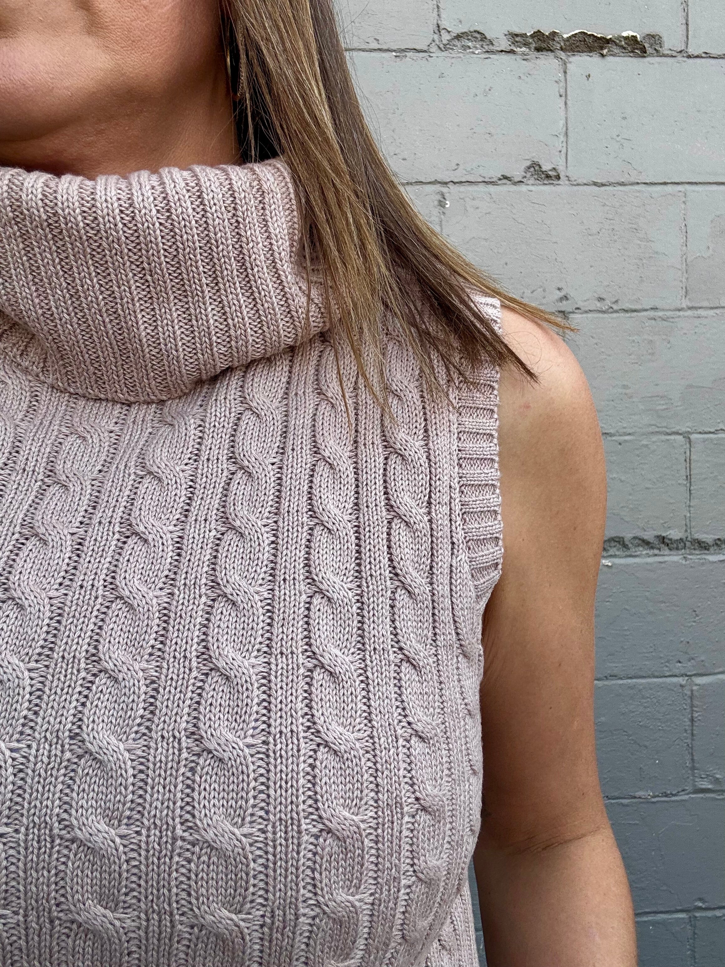 Sleeveless Turtleneck Sweater