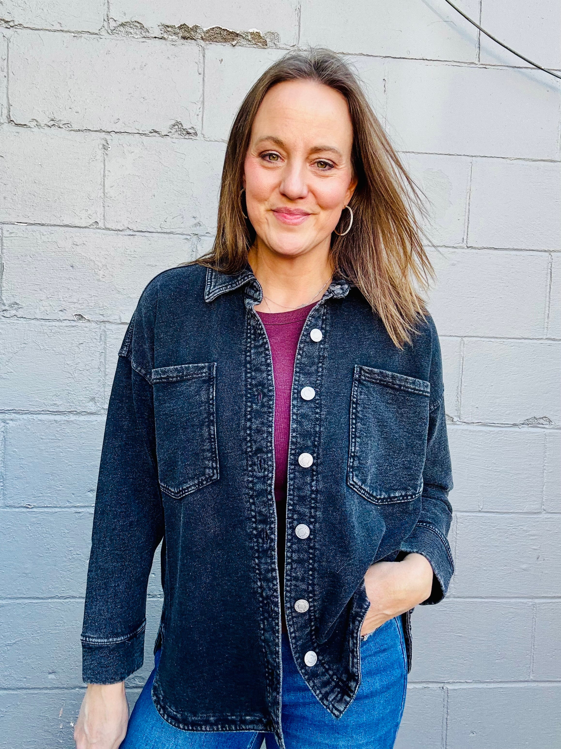 Z SUPPLY All Day Denim Knit Jacket