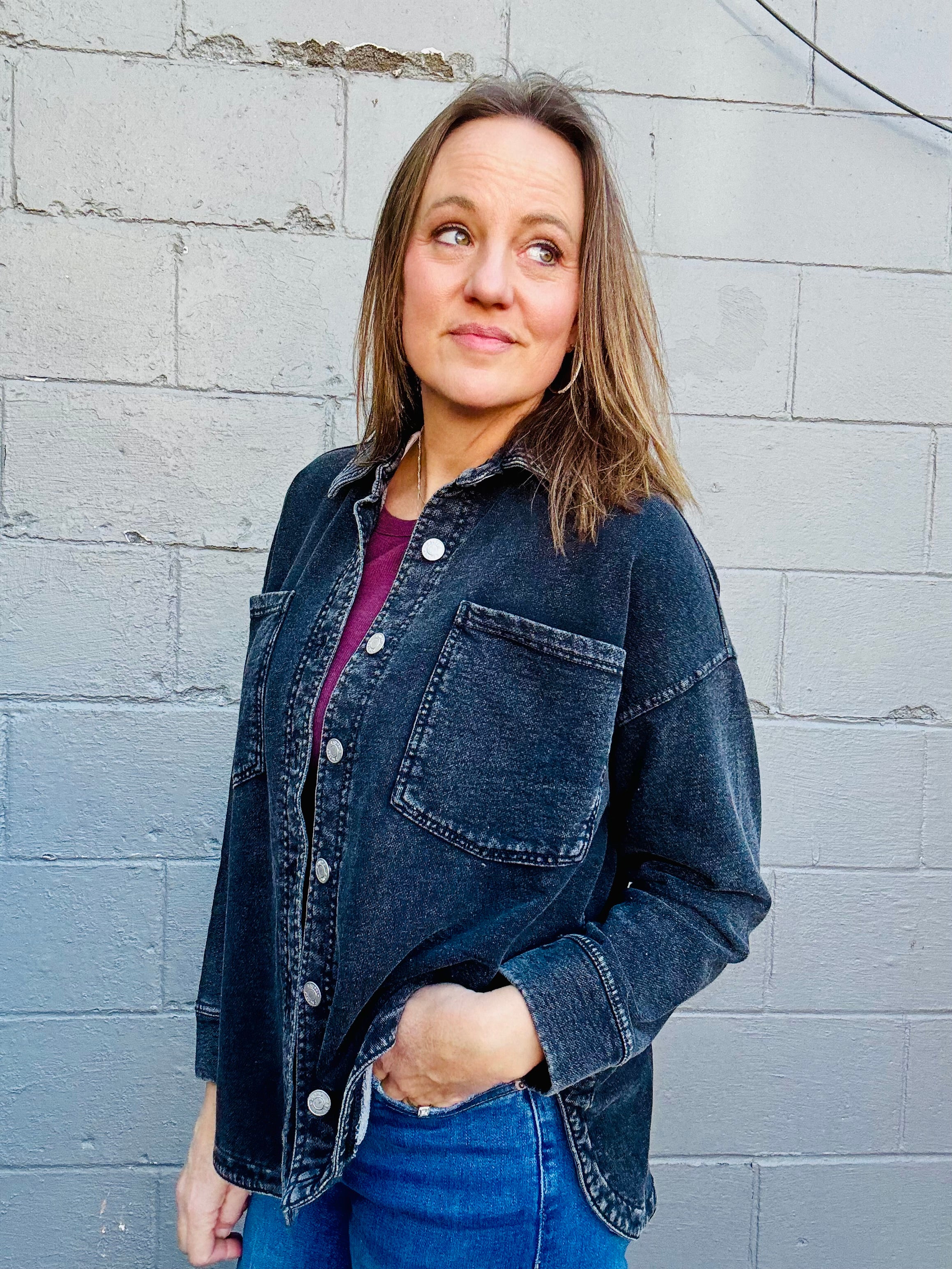 Z SUPPLY All Day Denim Knit Jacket