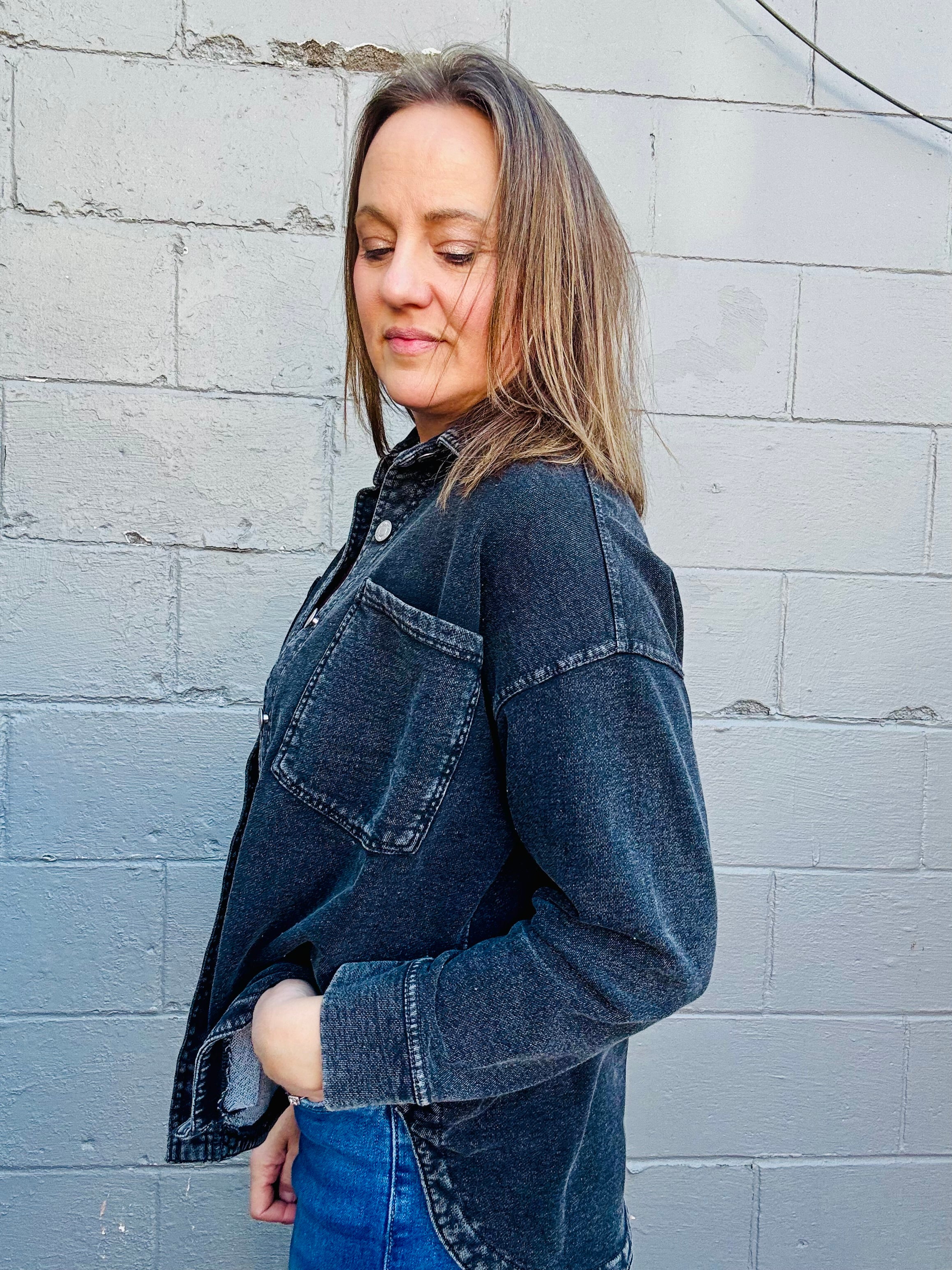 Z SUPPLY All Day Denim Knit Jacket