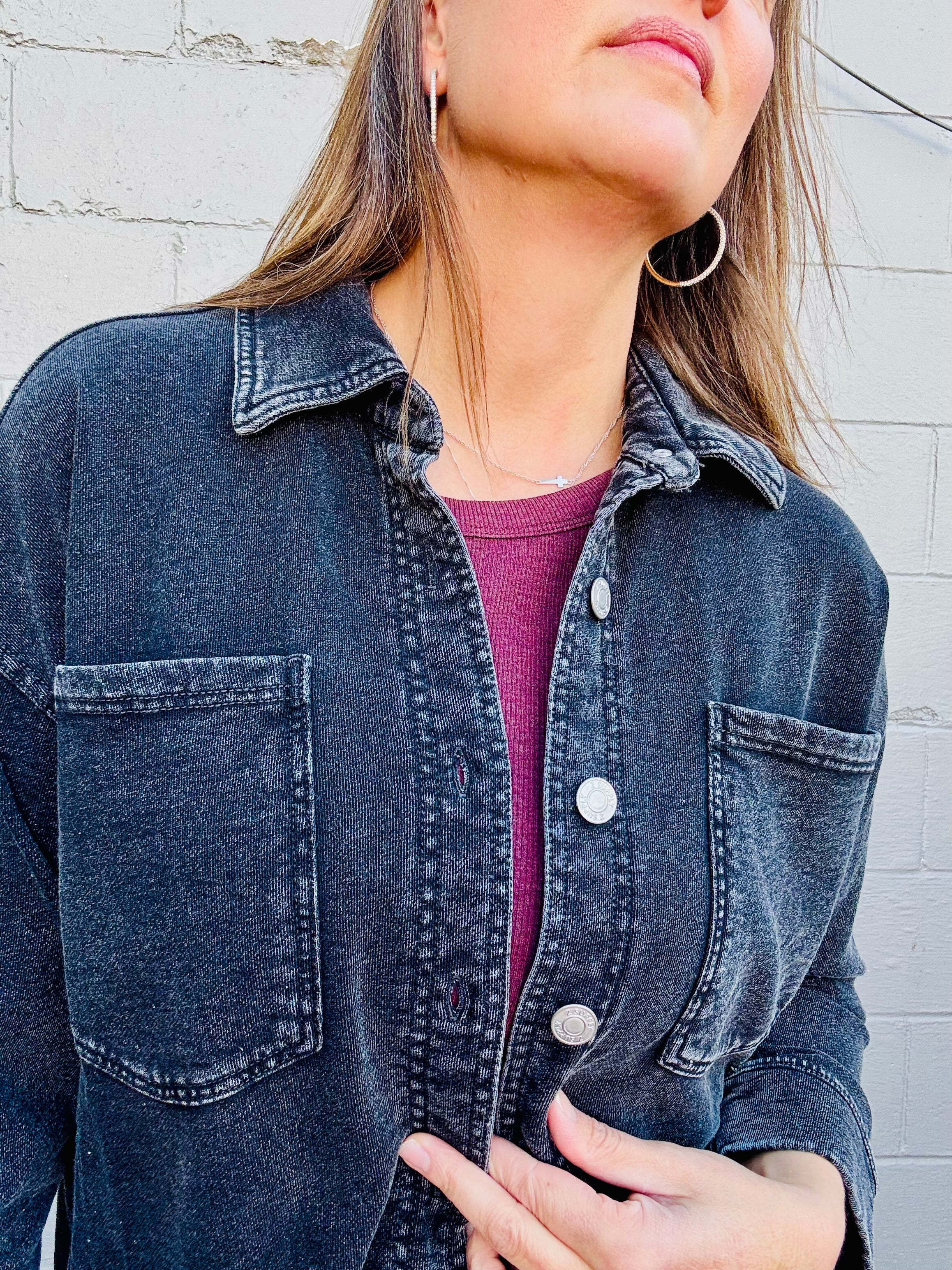 Z SUPPLY All Day Denim Knit Jacket