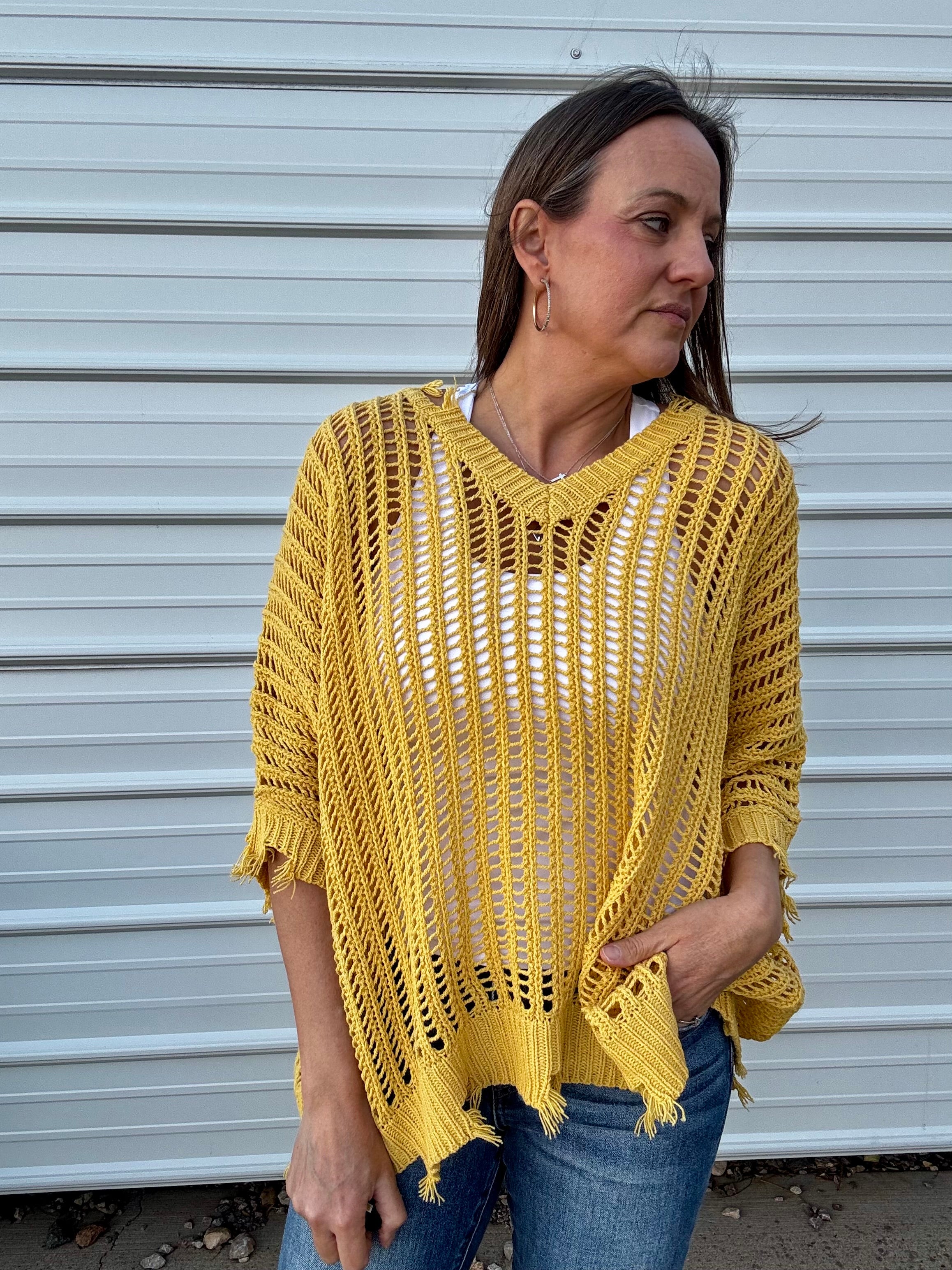 Traci Knit Distressed Sweater