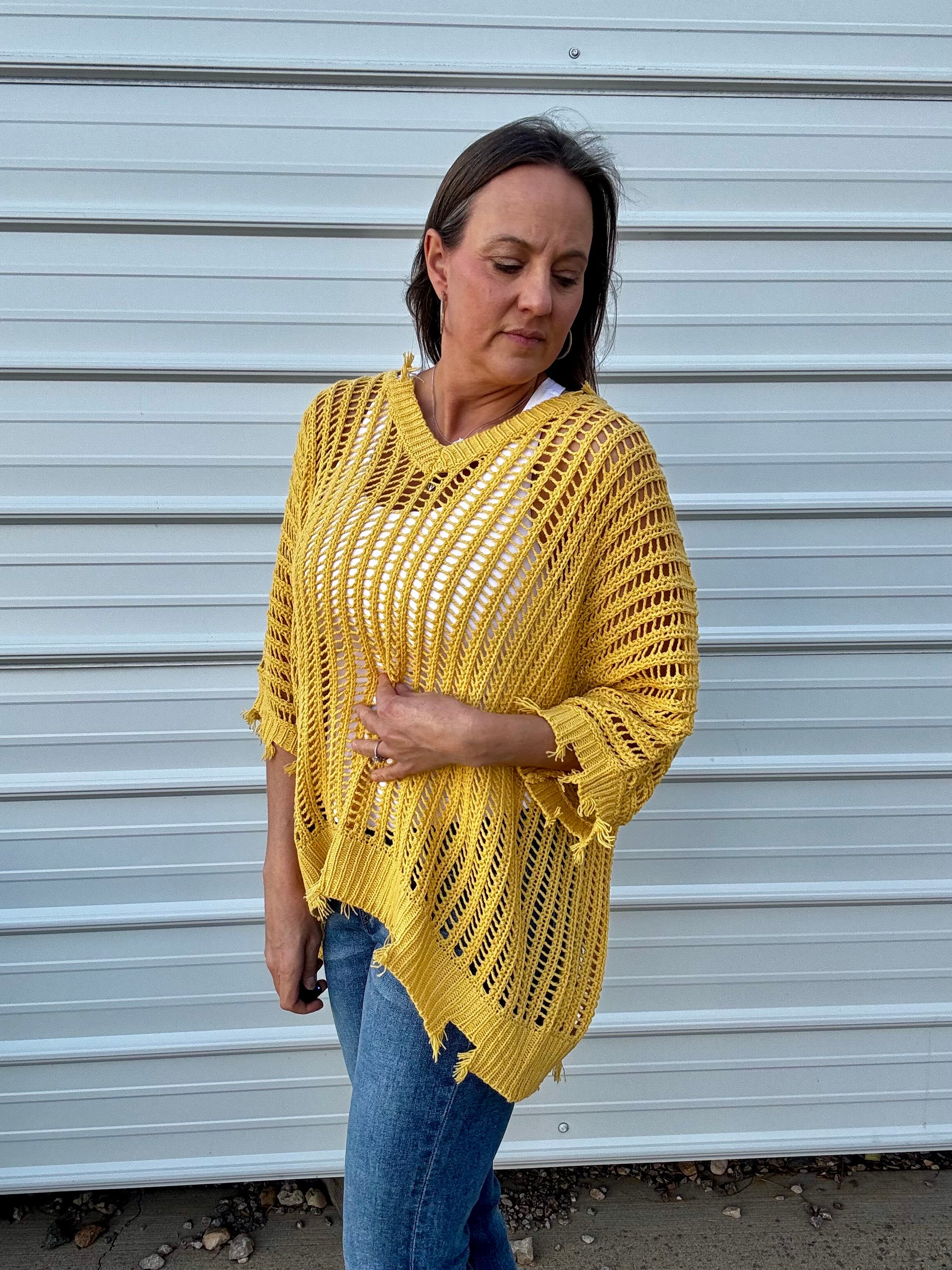 Traci Knit Distressed Sweater