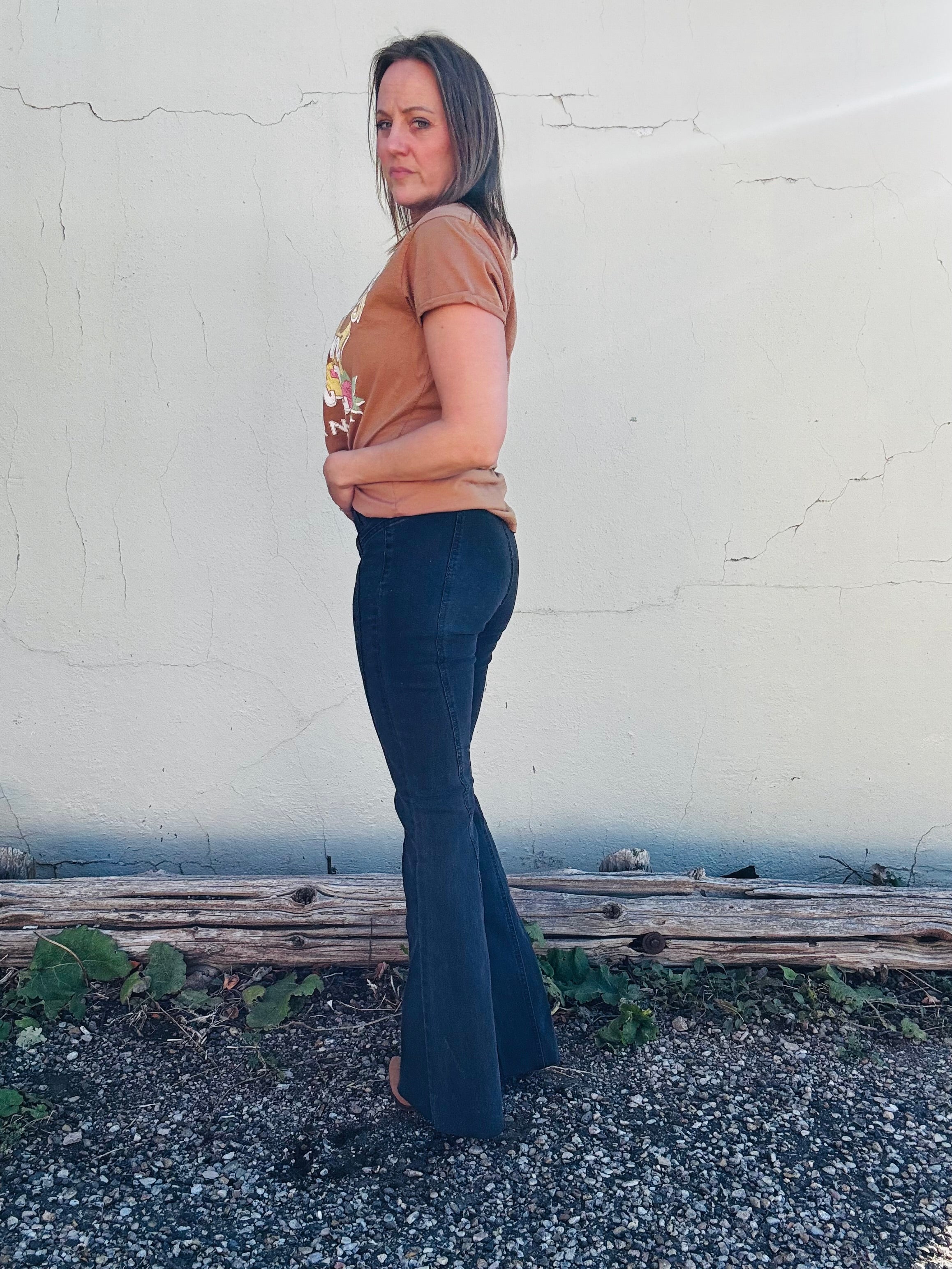 HR Flare Black Button Fly