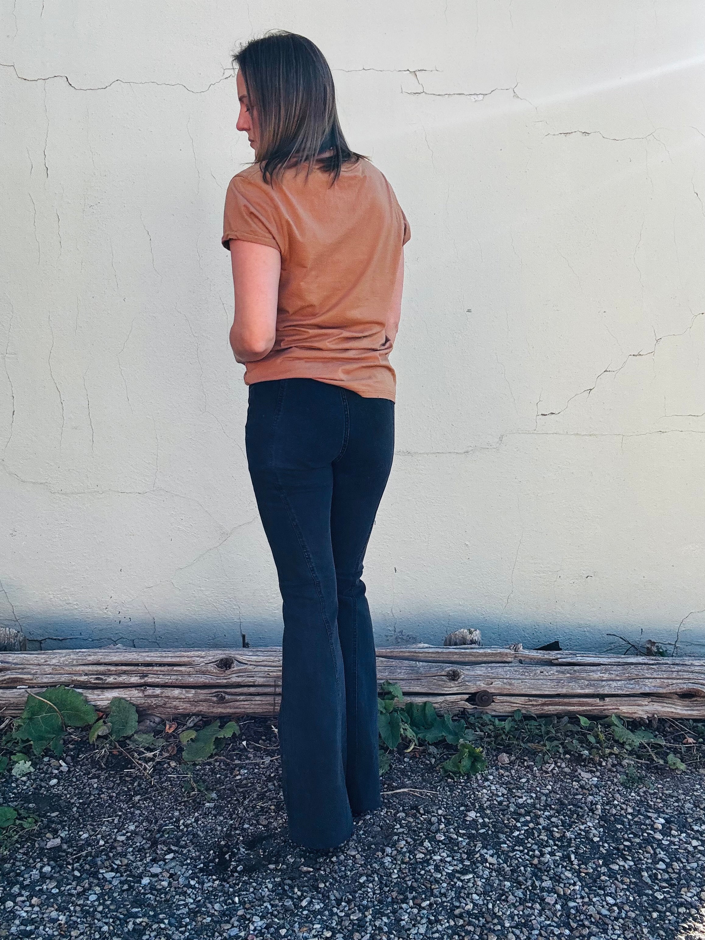 HR Flare Black Button Fly