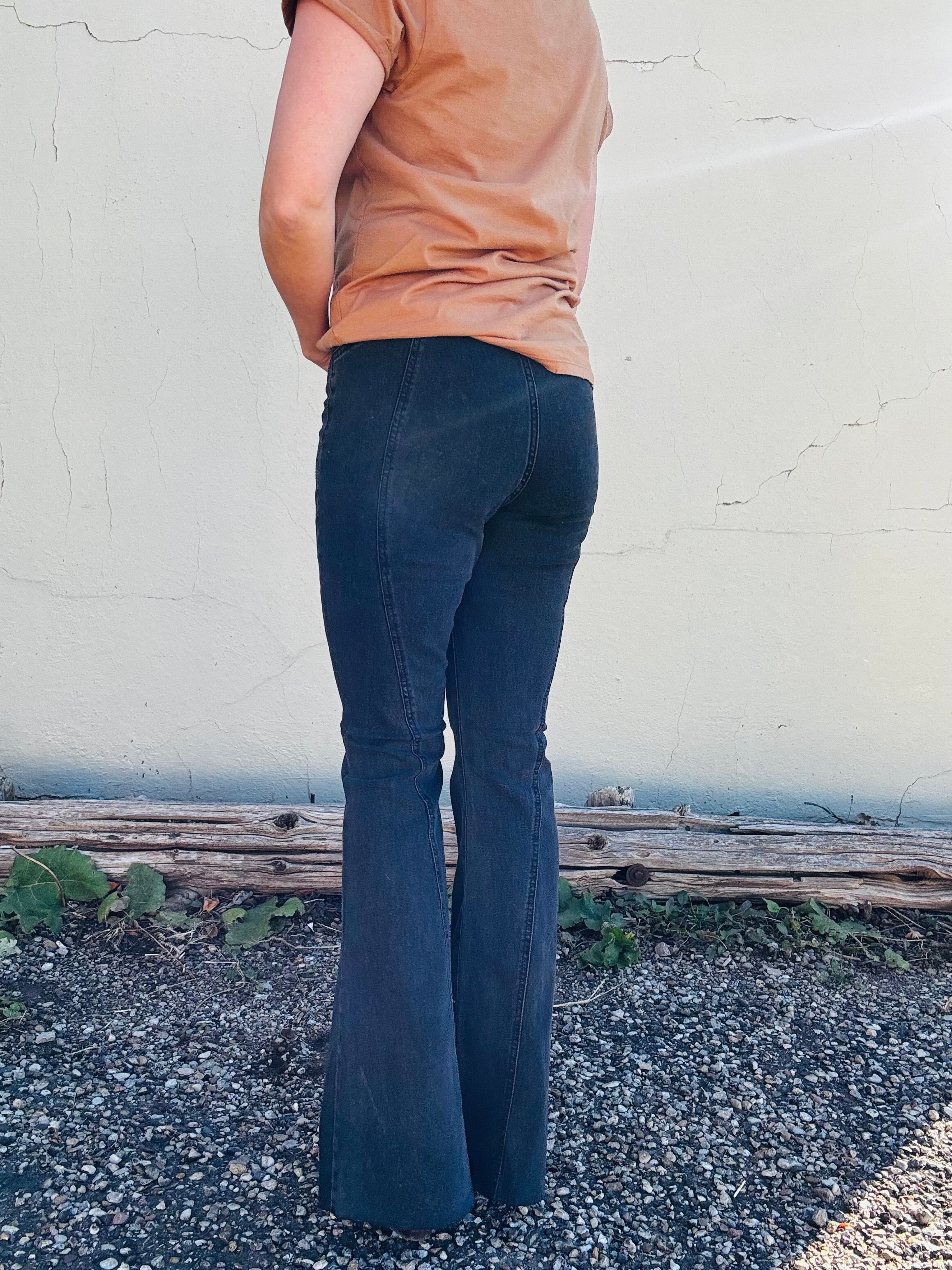 HR Flare Black Button Fly