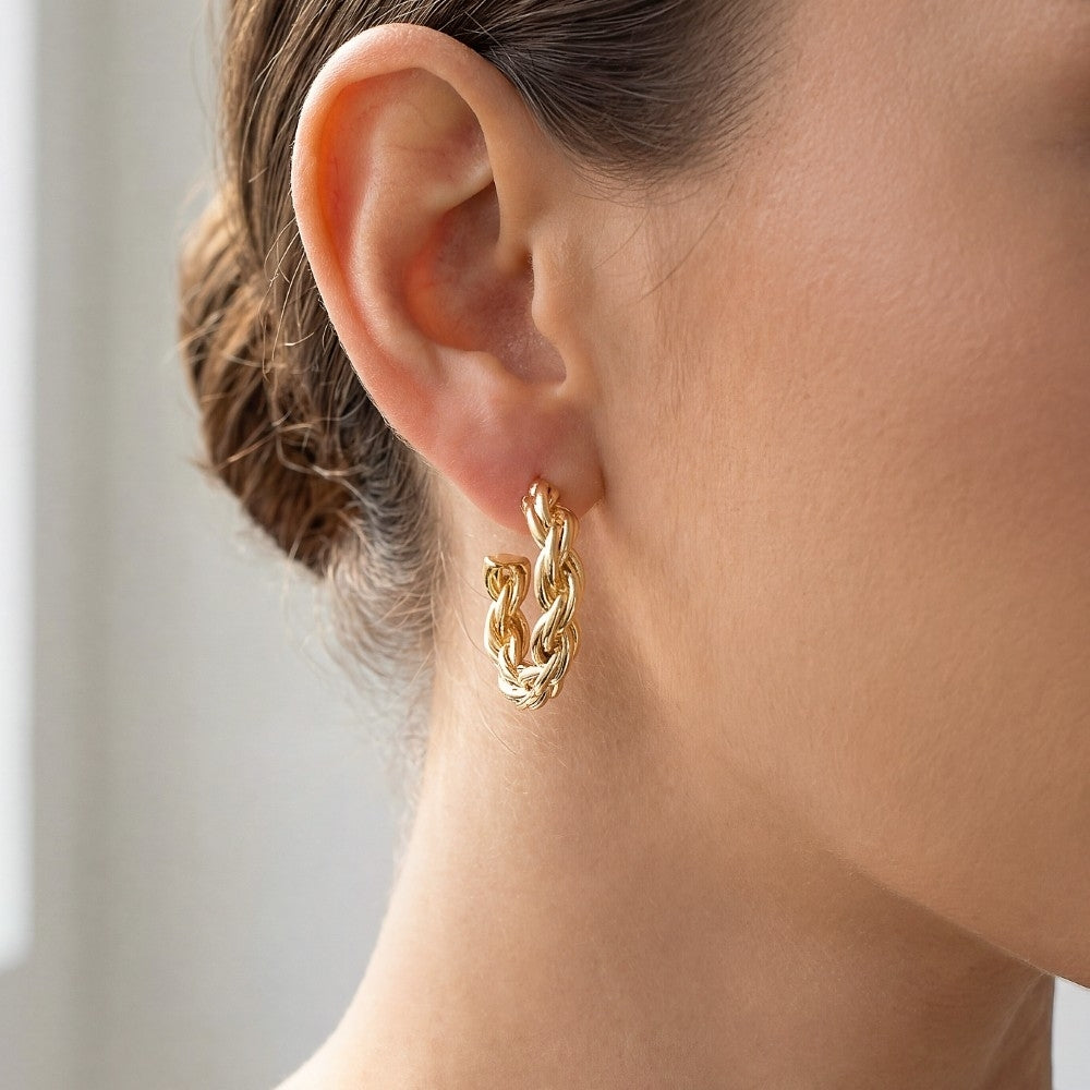 Braid Twist Hoop Earring