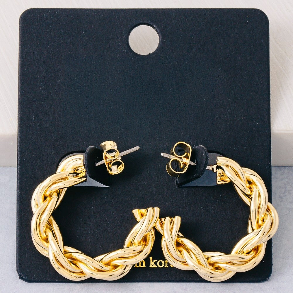 Braid Twist Hoop Earring